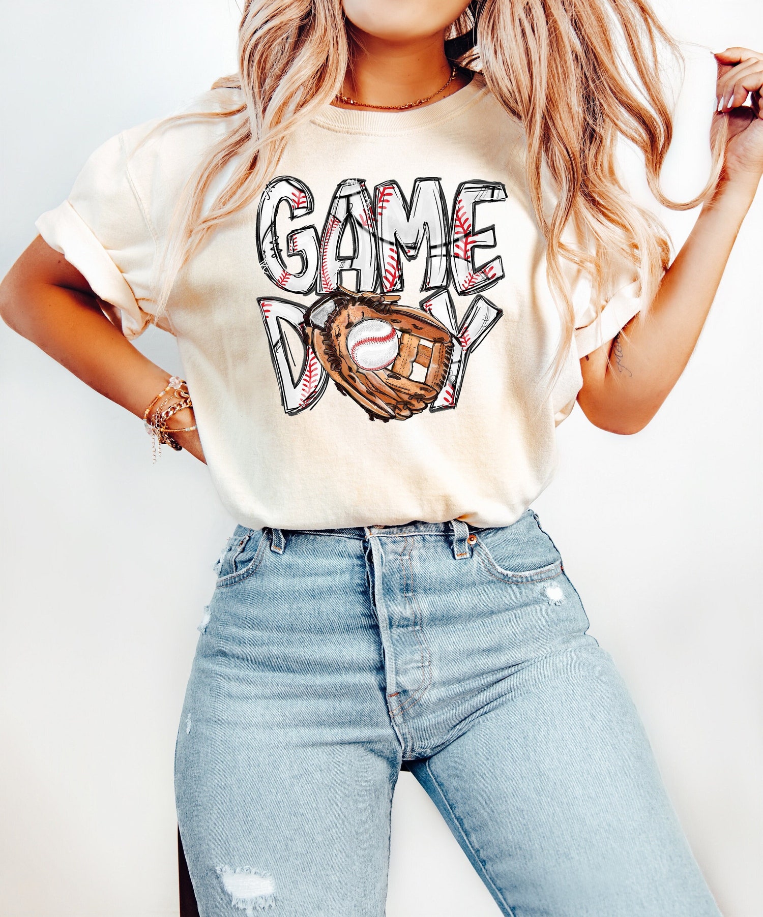 Women's Baseball Game Day Shirt - Baseball Mom T-Shirt - Game Day Tee for Women image 0