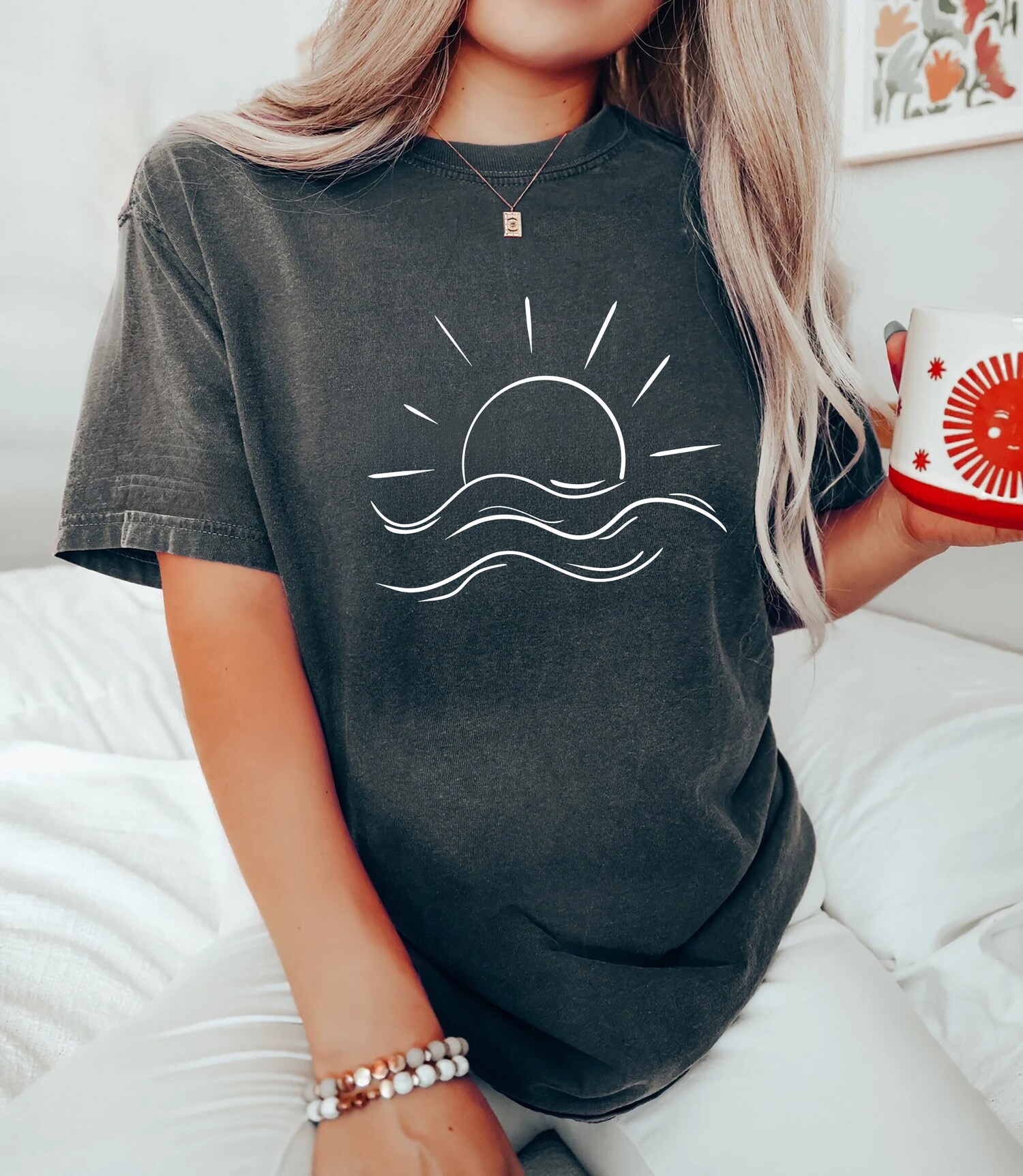 Sun Shirt - Sunshine Summer Tee - Beach Positive Vibes Shirt for Women image 3