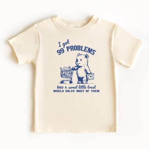 Funny Retro 90s Unisex T-Shirt - 99 Problems & A Sweet Treat Graphic Tee Vintage Style image 0