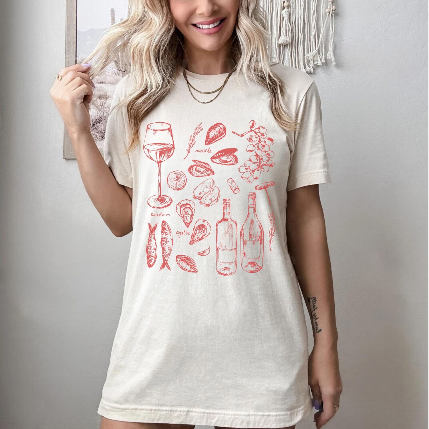 Italy La Dolce Vita Shirt - Ciao Bella Sardines Tomato Girl Summer Ocean Inspired Soft Girl Outfit image 6