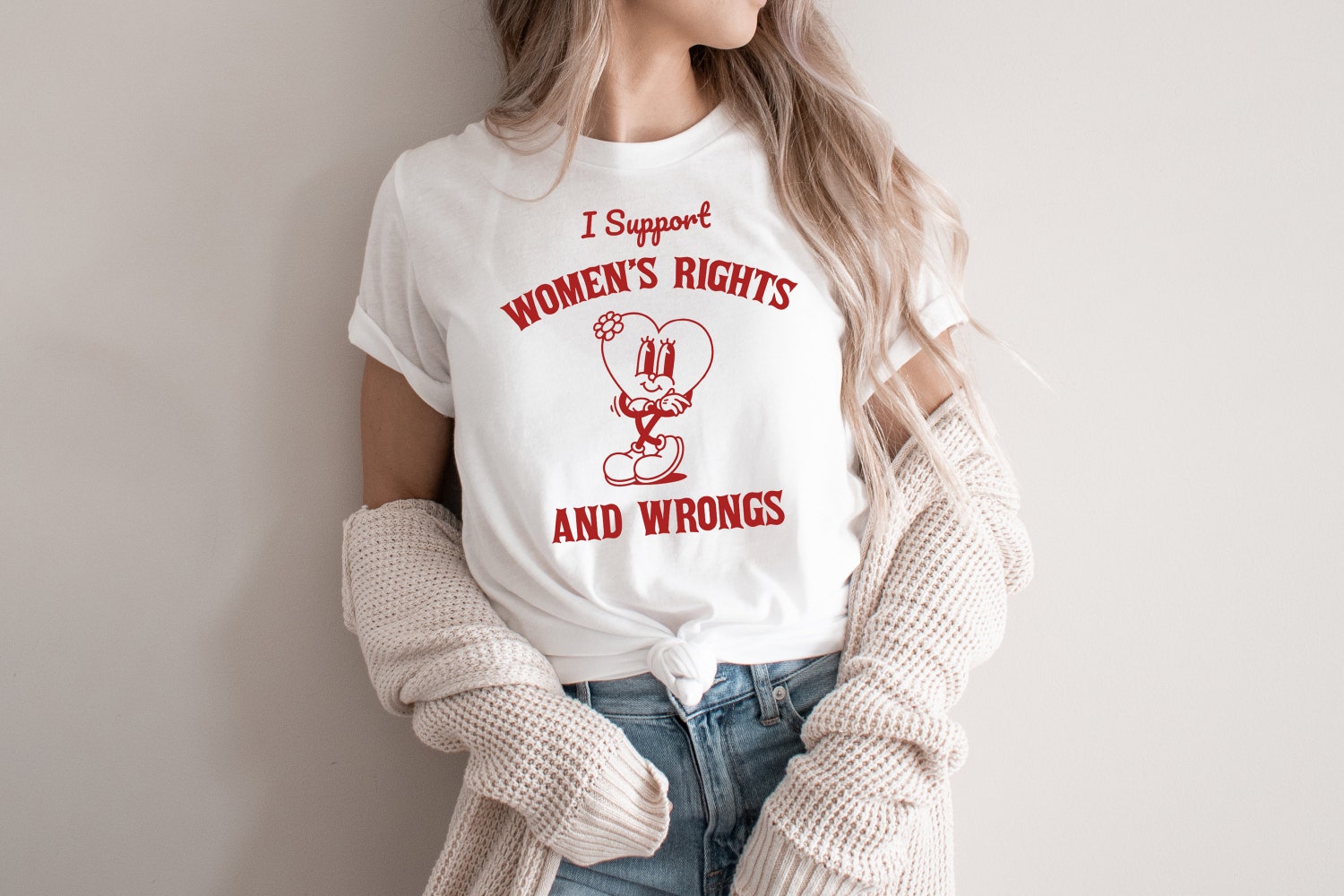 I Support Women’s Rights and Wrongs T-shirt | Feminist Meme Shirt | Women’s Rights Tee image 1