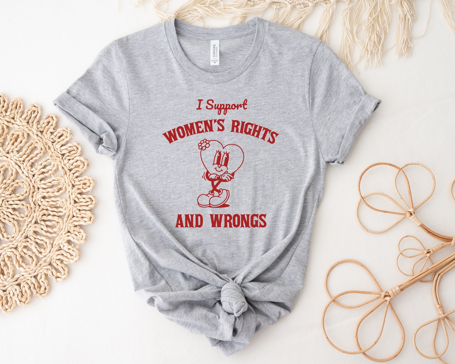 I Support Women’s Rights and Wrongs T-shirt | Feminist Meme Shirt | Women’s Rights Tee image 2