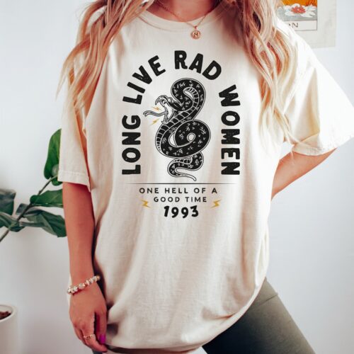 Vintage Boho Feminist Girl Power Shirt - Long Live Rad Women Graphic Tee for Women image 0