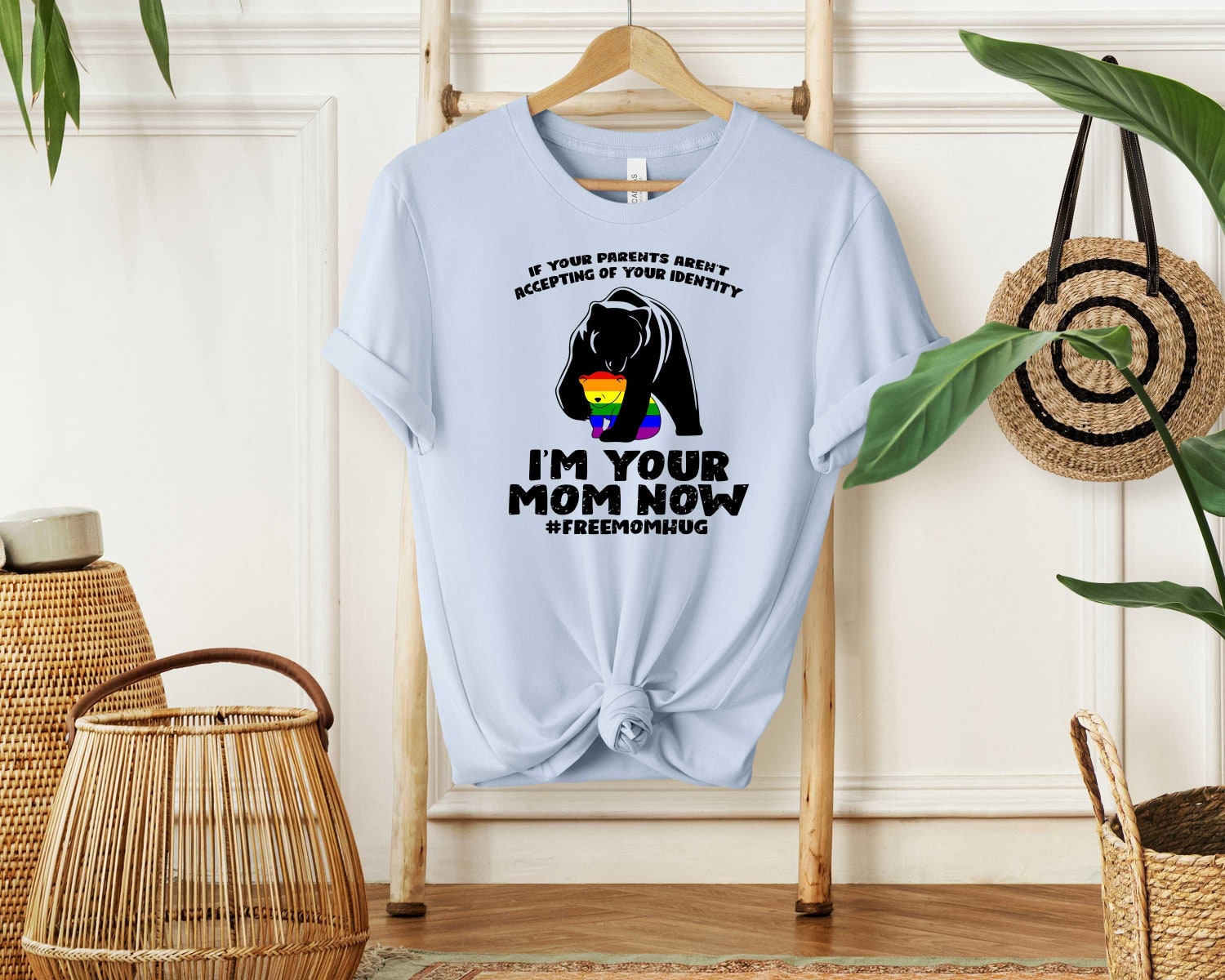 Pride Month Equality Shirt | Supportive Mom Safe Space Tee | Acceptance LGBTQ+ Apparel image 0
