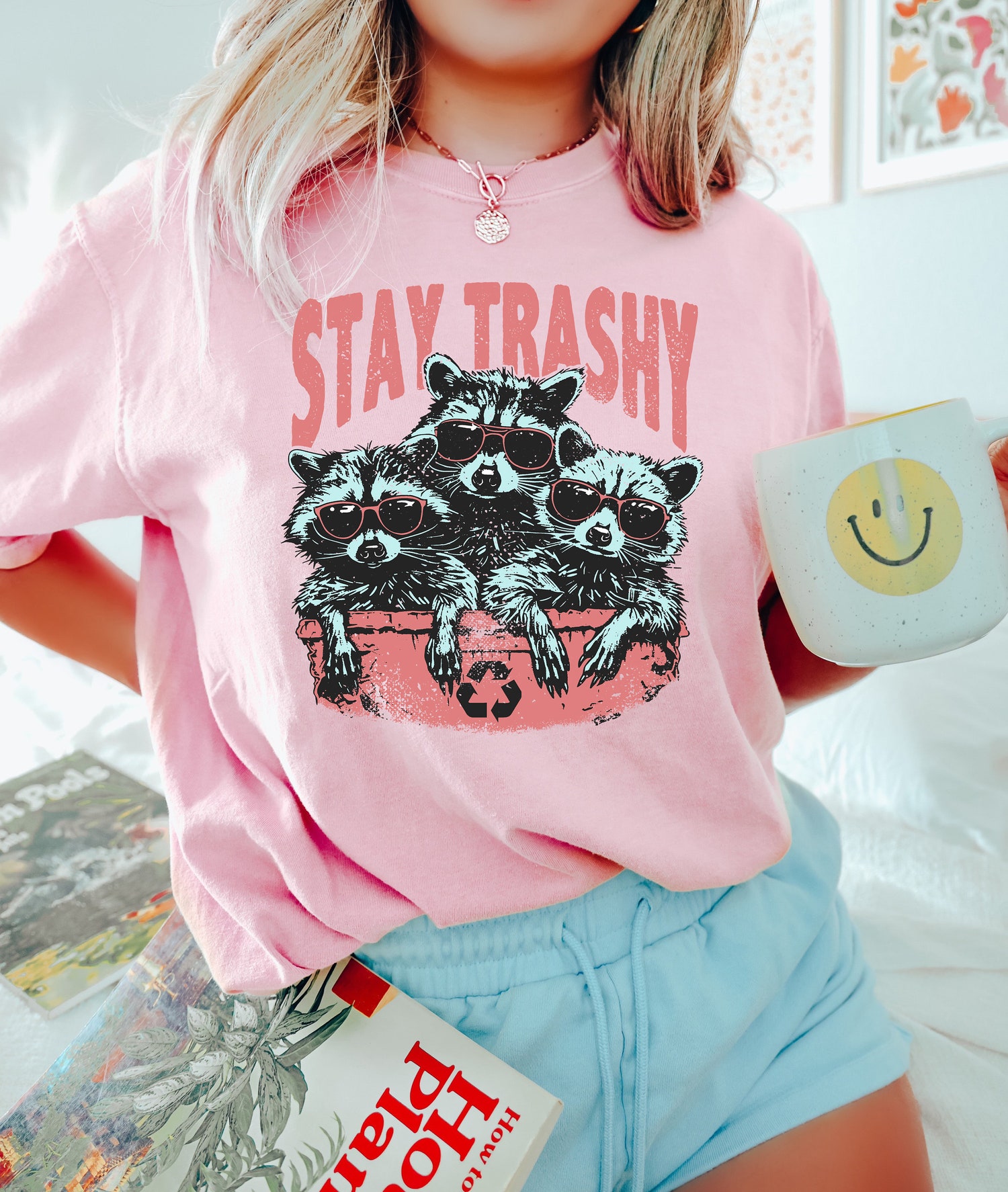 Stay Trashy Retro Raccoon Shirt - Funny Meme Graphic Tee for Raccoon Lovers - Gift Idea image 3