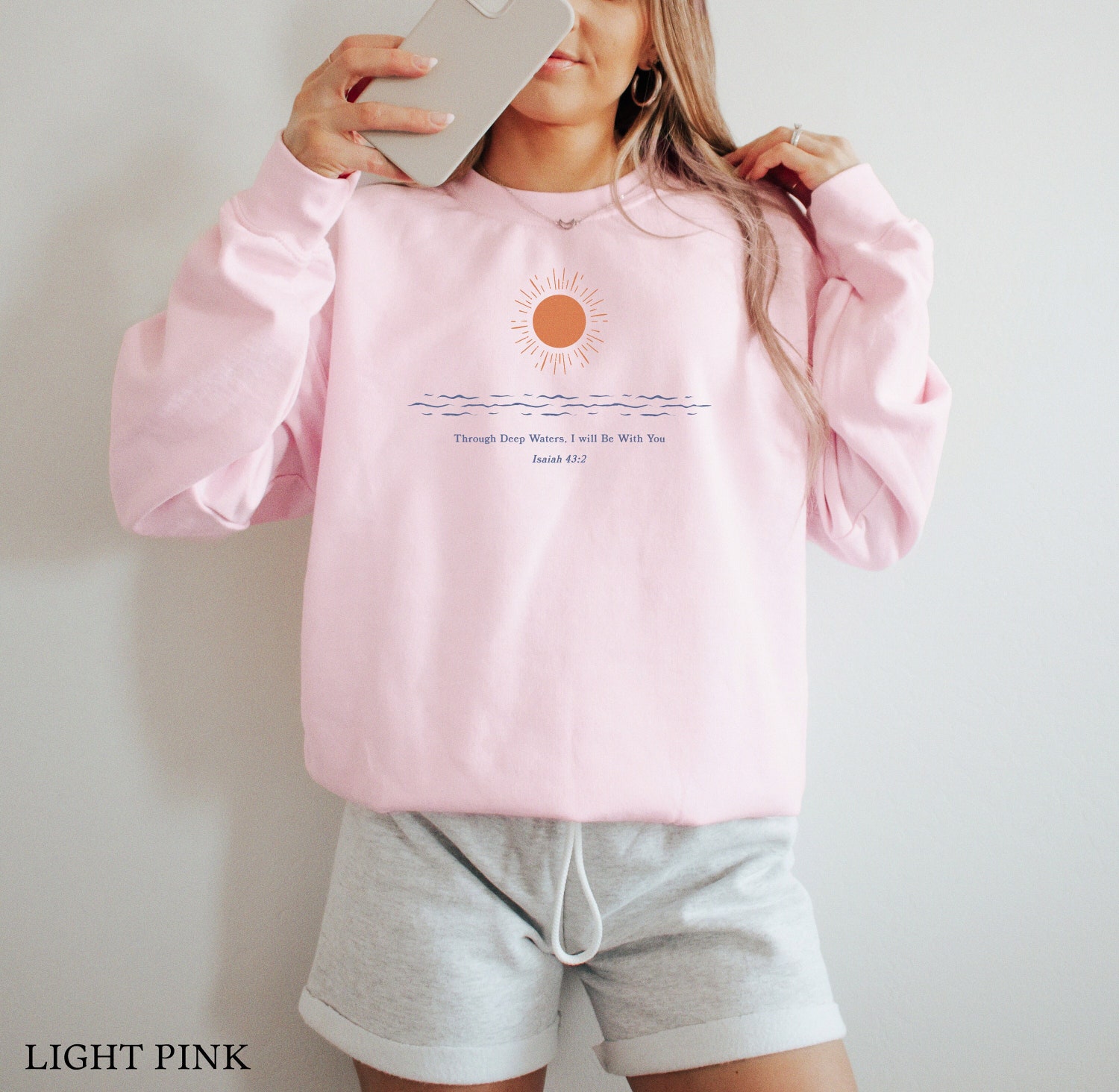 Christian Crewneck Sweatshirt | Sunshine Jesus Shirt | Ocean Inspired Beachy Christian Apparel image 3