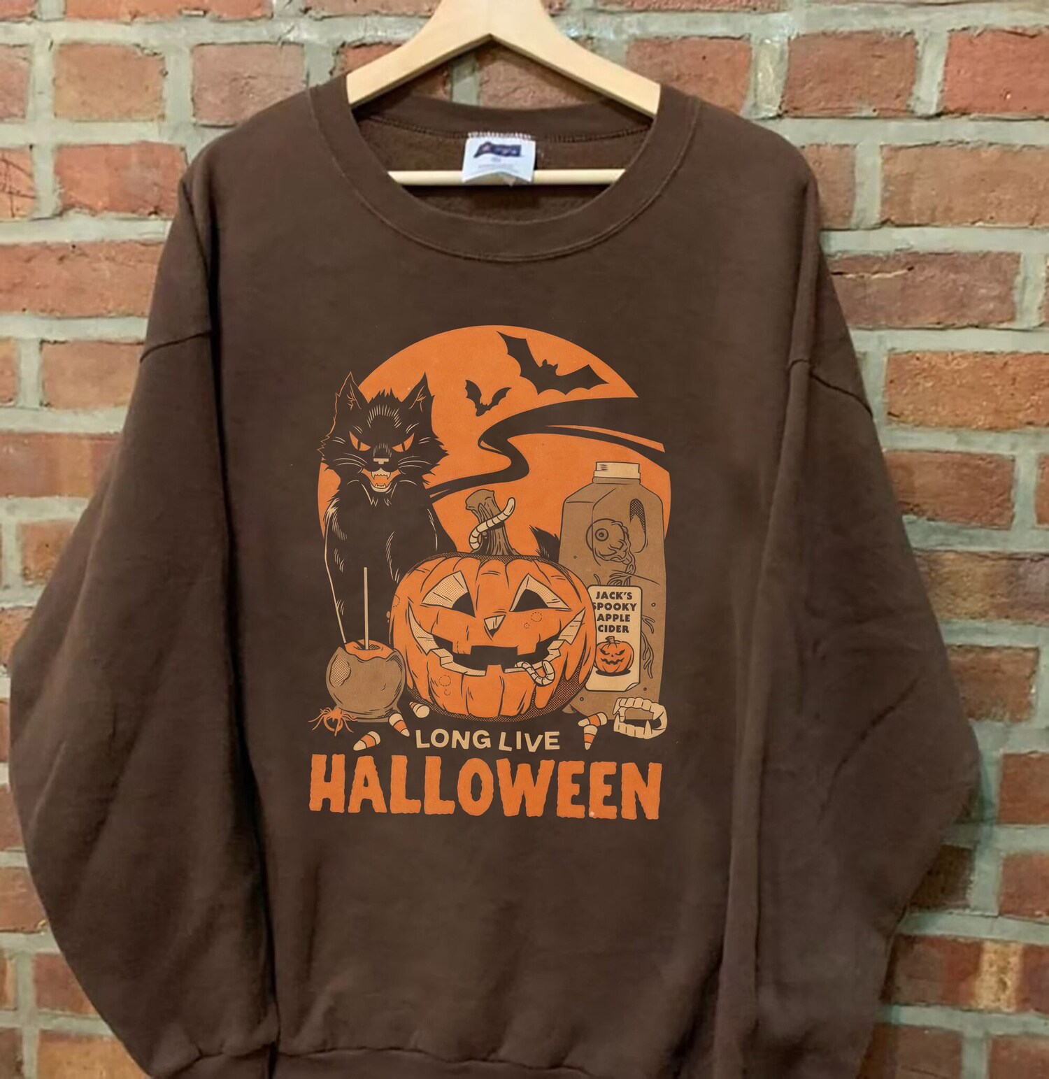 Vintage Retro Halloween Shirt | Long Live Halloween | Fall Apparel | Spooky Pumpkin Shirt image 2