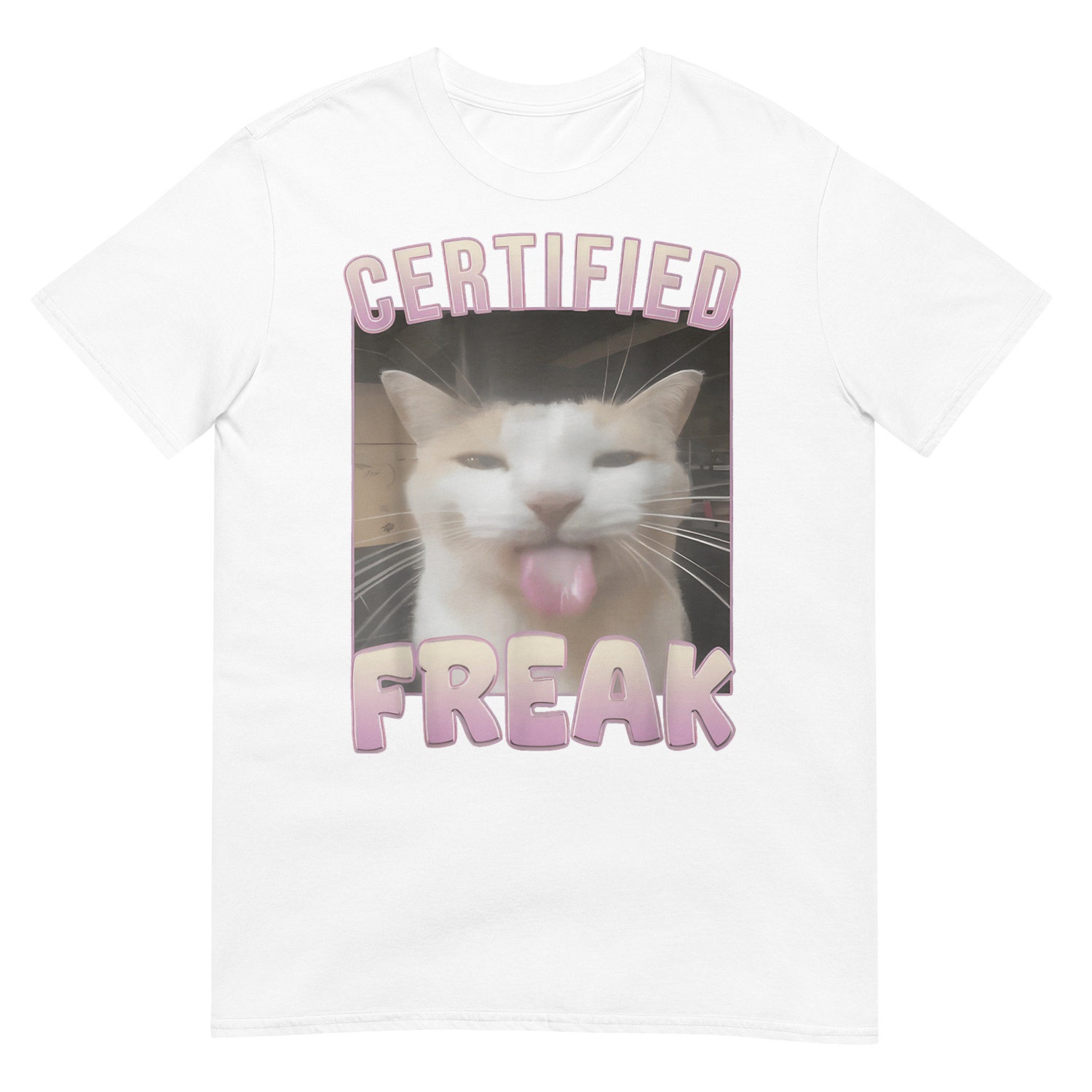 Certified Freak Funny Cat Graphic T-Shirt - Humorous Cat Lover Gift image 1