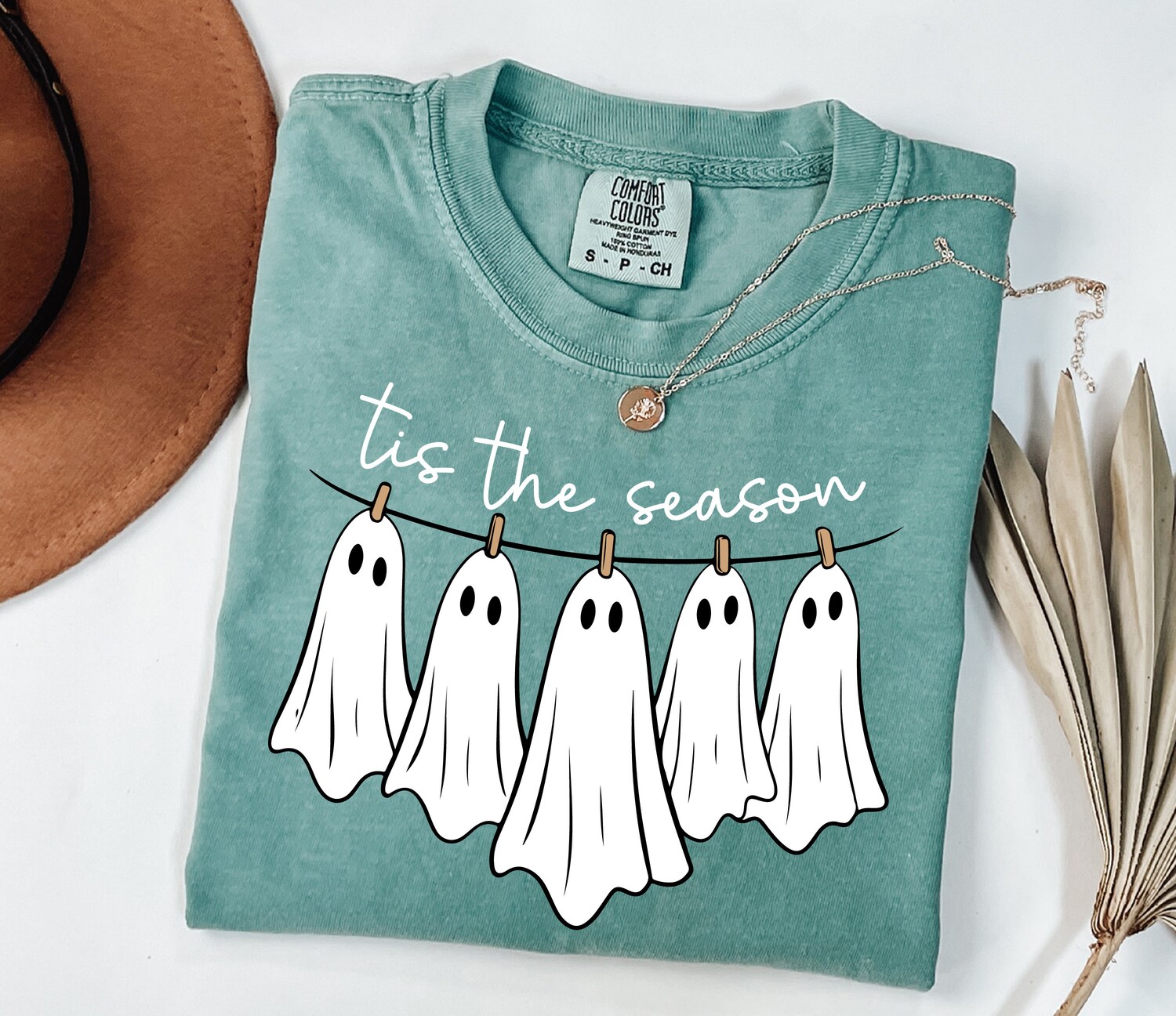 Fall Halloween Graphic Tee Cute Spooky Ghost Pumpkin Shirt image 5