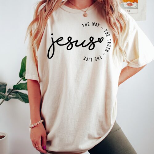 Jesus The Way The Truth The Life Shirt for Women | Retro Christian T-shirt | Jesus Tee image 0