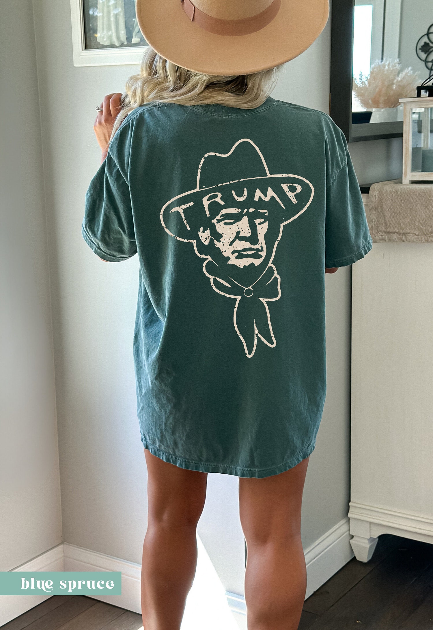 Trump Cowboy T-Shirt Western Donald Trump MAGA Election 2024 Funny Conservative President Tee image 4