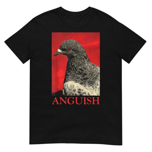 Funny Anguish Pigeon T-Shirt | Unique Bird Lover Gift | Quirky Animal Tee image 0