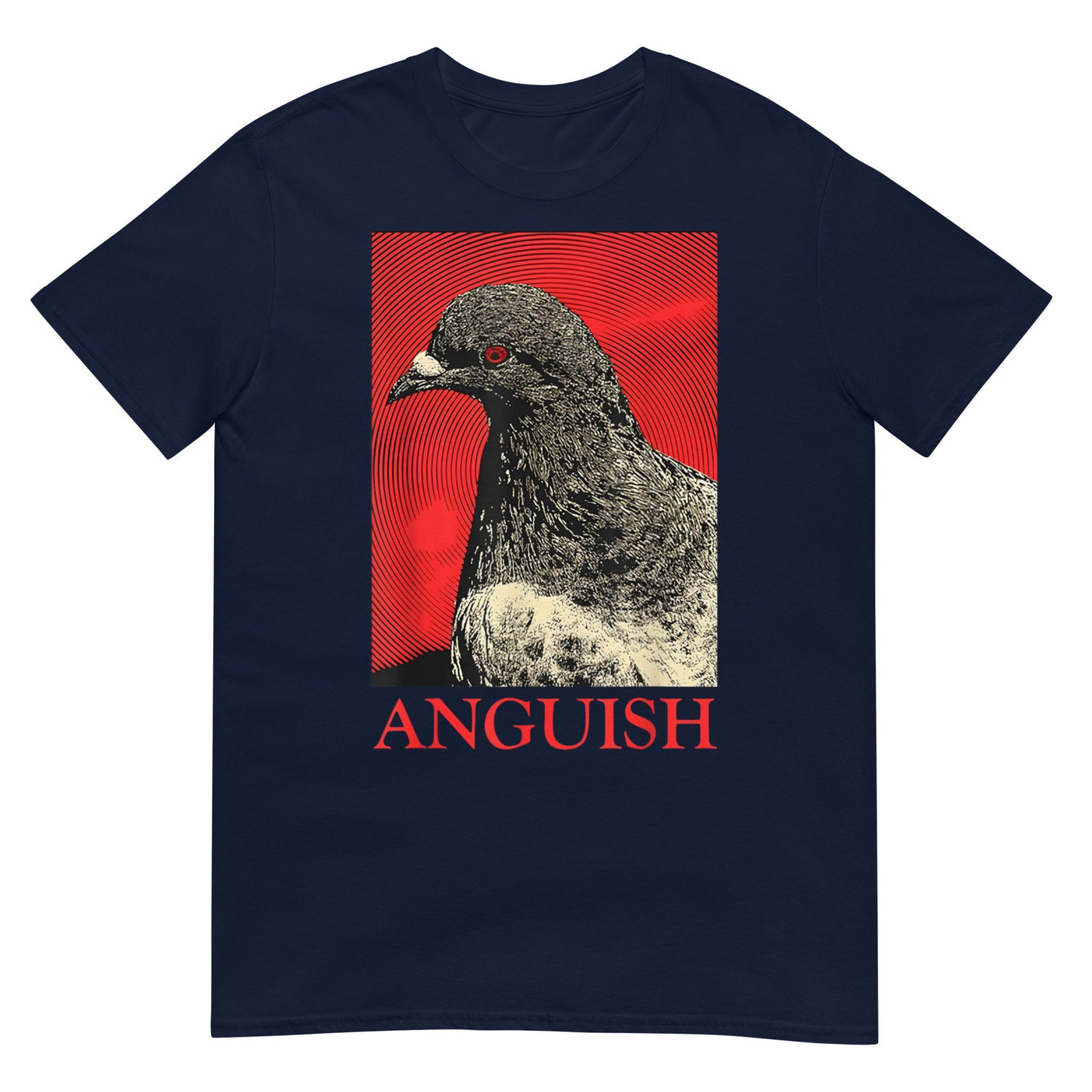 Funny Anguish Pigeon T-Shirt | Unique Bird Lover Gift | Quirky Animal Tee image 1