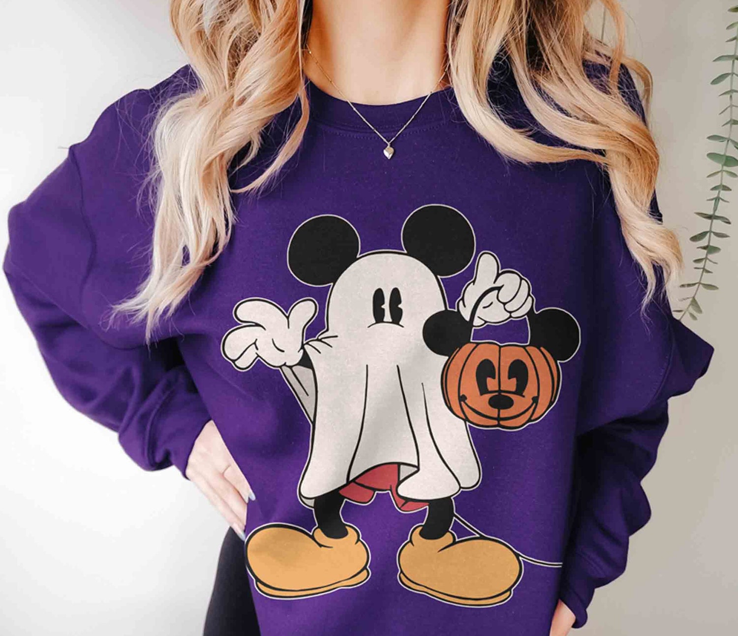 Retro Mickey Ghost Halloween Shirt | Spooky Season Tee | Mickey's Not So Scary Pumpkin Shirt image 4