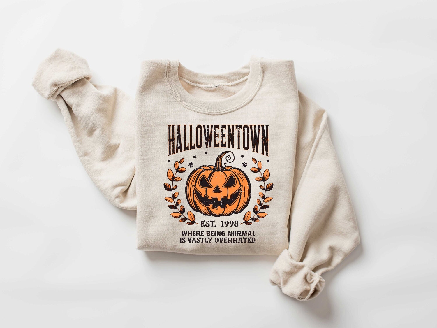 Halloweentown Sweatshirt | Halloween Town Est 1998 | Fall Pumpkin Shirt | Women's Halloween Top image 1