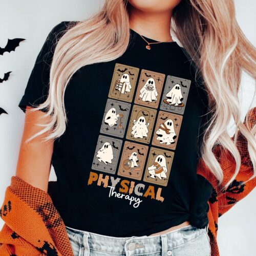 Physical Therapy Shirt - PT Gift for Therapists | Pediatric Physical Therapy Ghosts Tee image 0