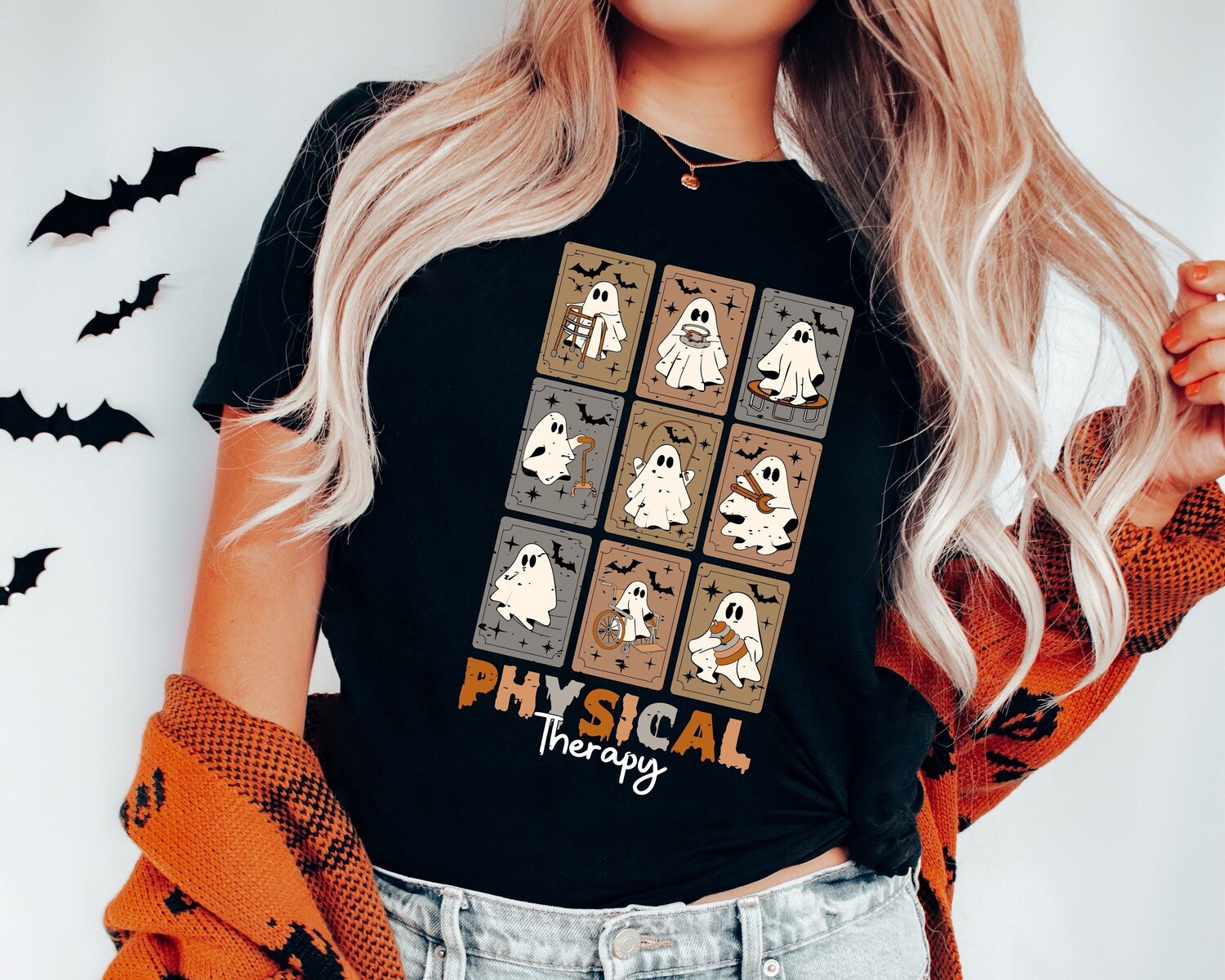 Physical Therapy Shirt - PT Gift for Therapists | Pediatric Physical Therapy Ghosts Tee image 0