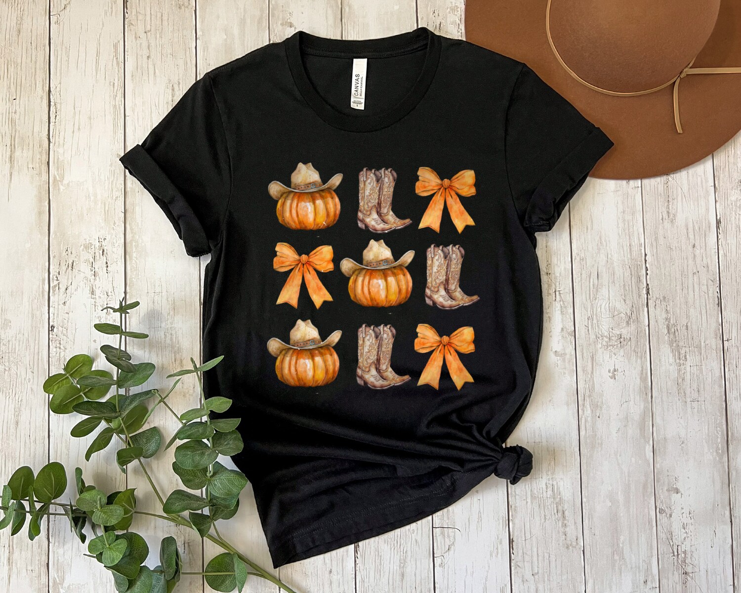 Howdy Pumpkin Western Fall Shirt Coquette Bow Fall Vibes Tshirt Thanksgiving Cowgirl Gift image 3