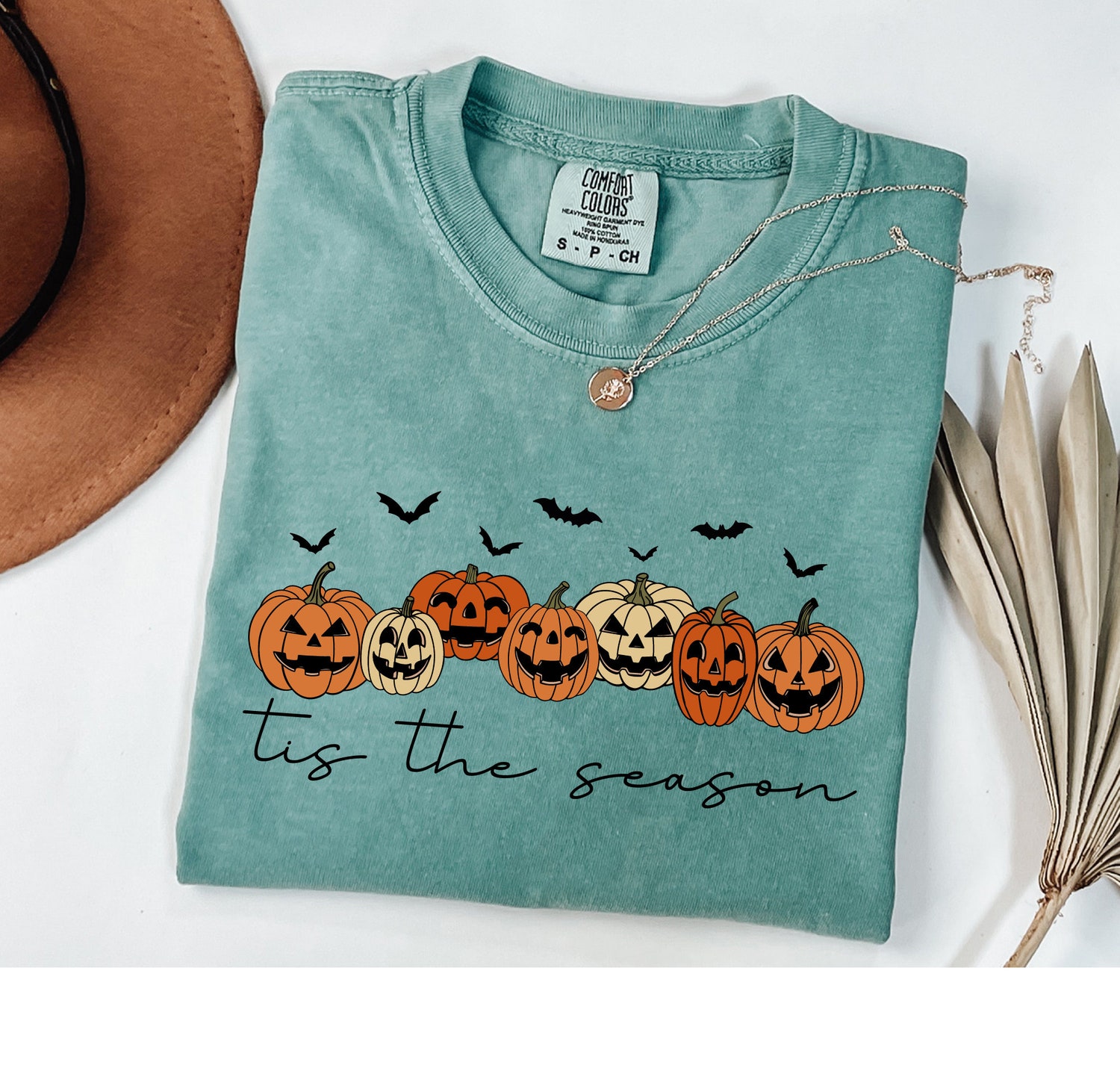 Cute Pumpkin Halloween Shirt Womens Fall Graphic Tee Ghost Pumpkin Lover Gift image 4