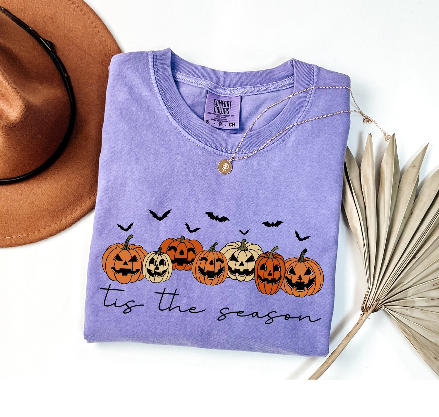 Cute Pumpkin Halloween Shirt Womens Fall Graphic Tee Ghost Pumpkin Lover Gift image 6