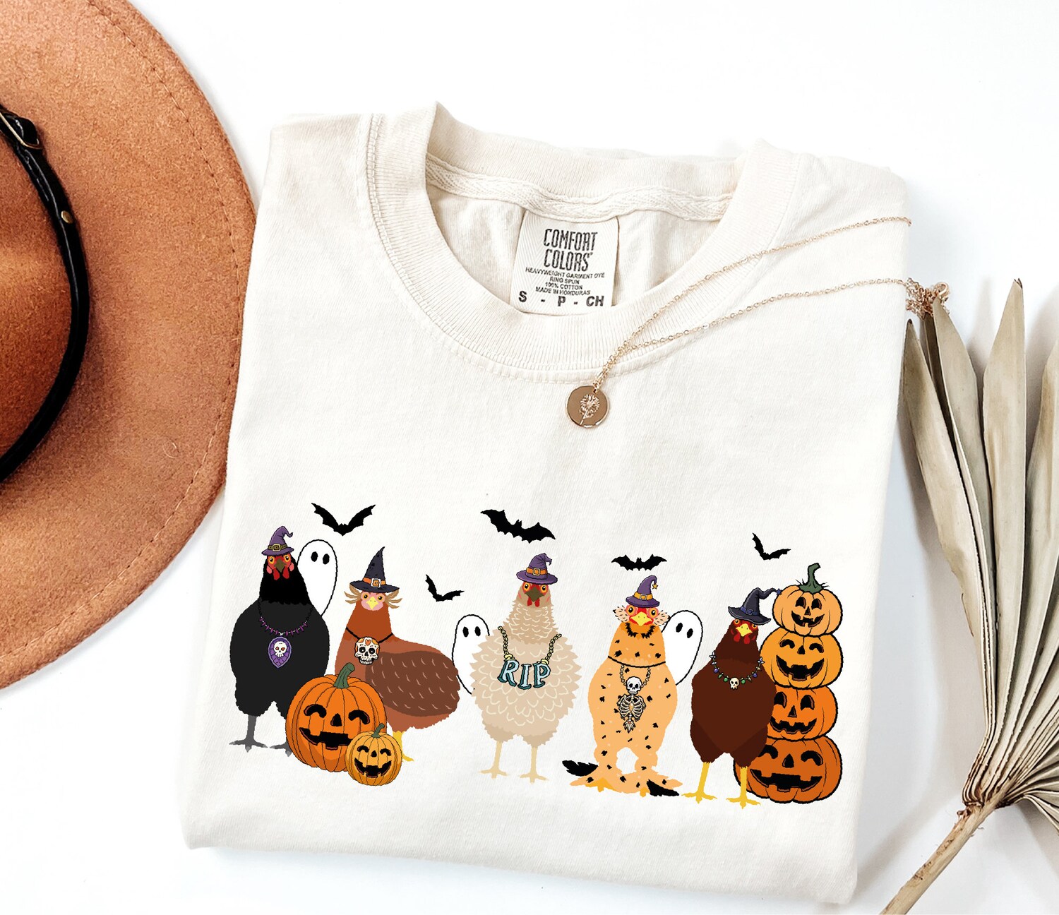 Cute Halloween Chicken Shirt Halloween Gift for Chicken Lovers & Farmers image 1