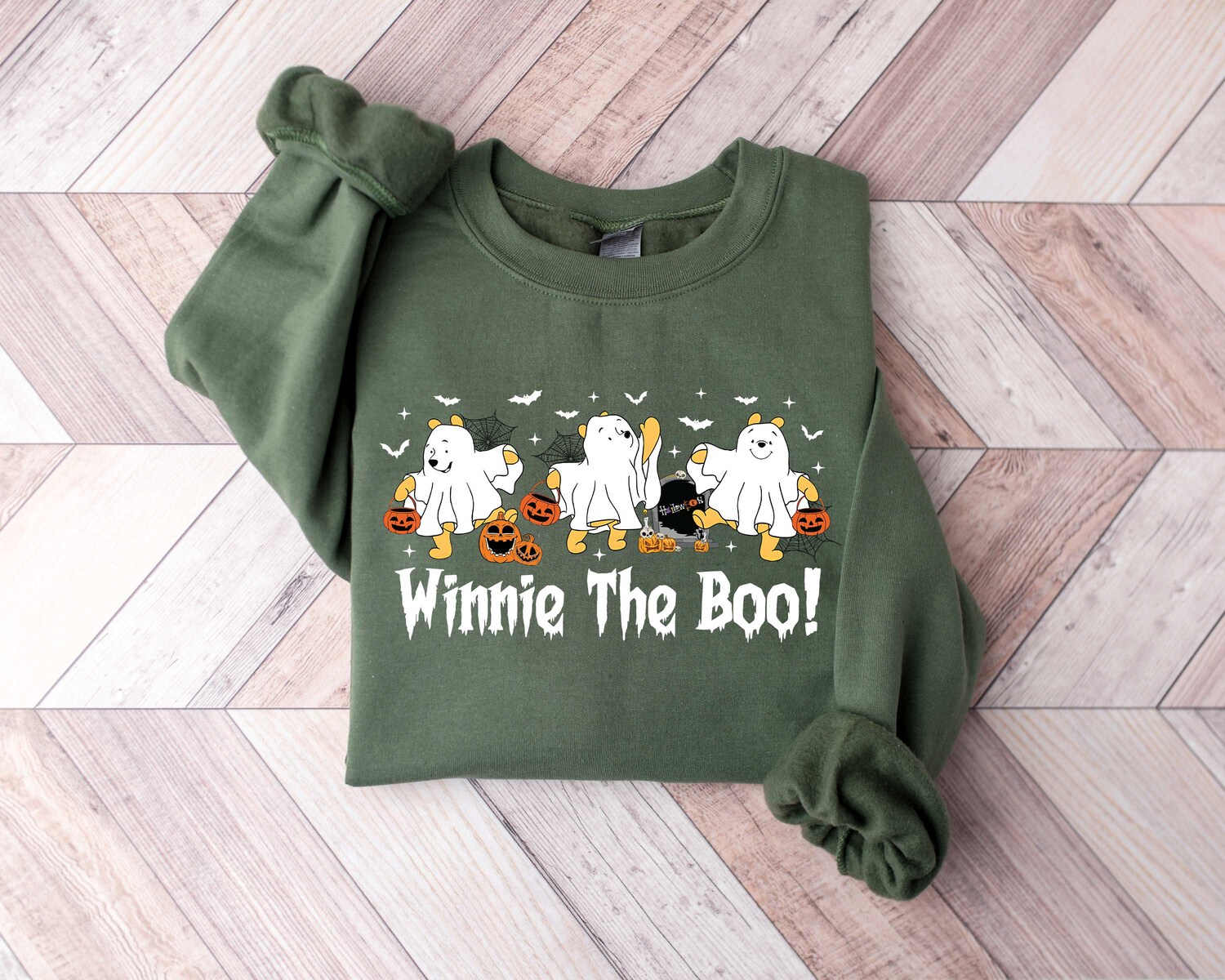 Winnie The Boo Halloween Sweatshirt | Pooh Spooky Season Shirt | Fall Disney Sweater | Halloween Disneyworld Tee image 1