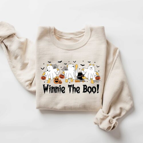 Winnie The Boo Halloween Sweatshirt | Pooh Spooky Season Shirt | Fall Disney Sweater | Halloween Disneyworld Tee image 0