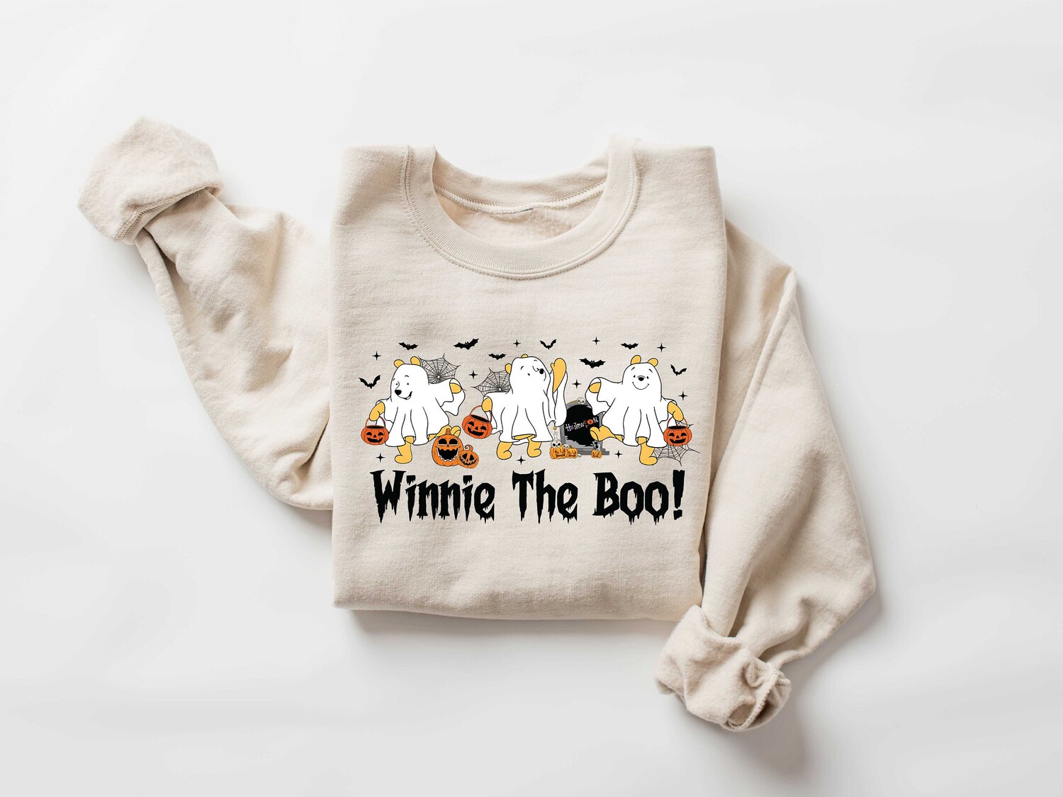 Winnie The Boo Halloween Sweatshirt | Pooh Spooky Season Shirt | Fall Disney Sweater | Halloween Disneyworld Tee image 0