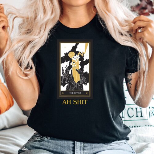 The Tower Tarot Card T-Shirt | Gothic Tarot Tee | Tarot Shirt | Unique Gift image 0