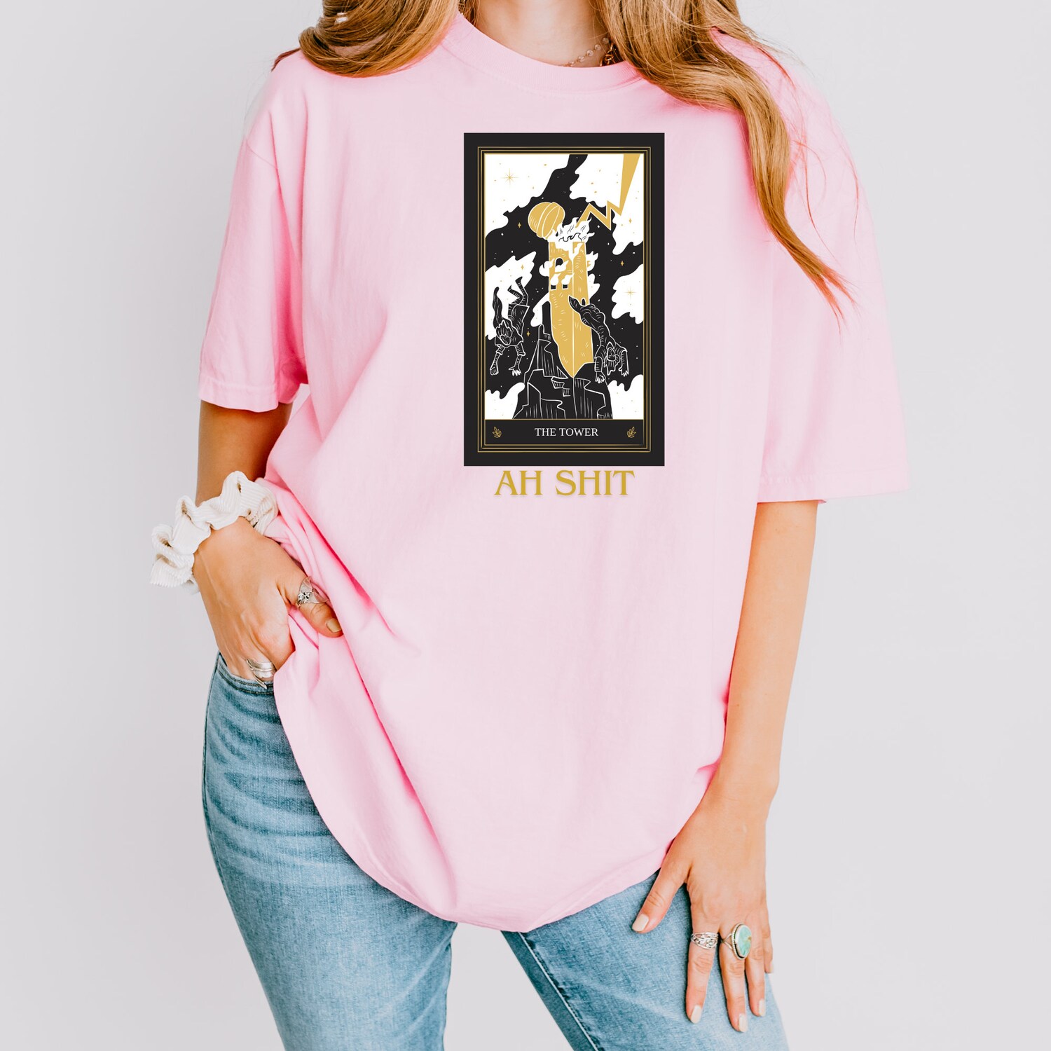 The Tower Tarot Card T-Shirt | Gothic Tarot Tee | Tarot Shirt | Unique Gift image 3