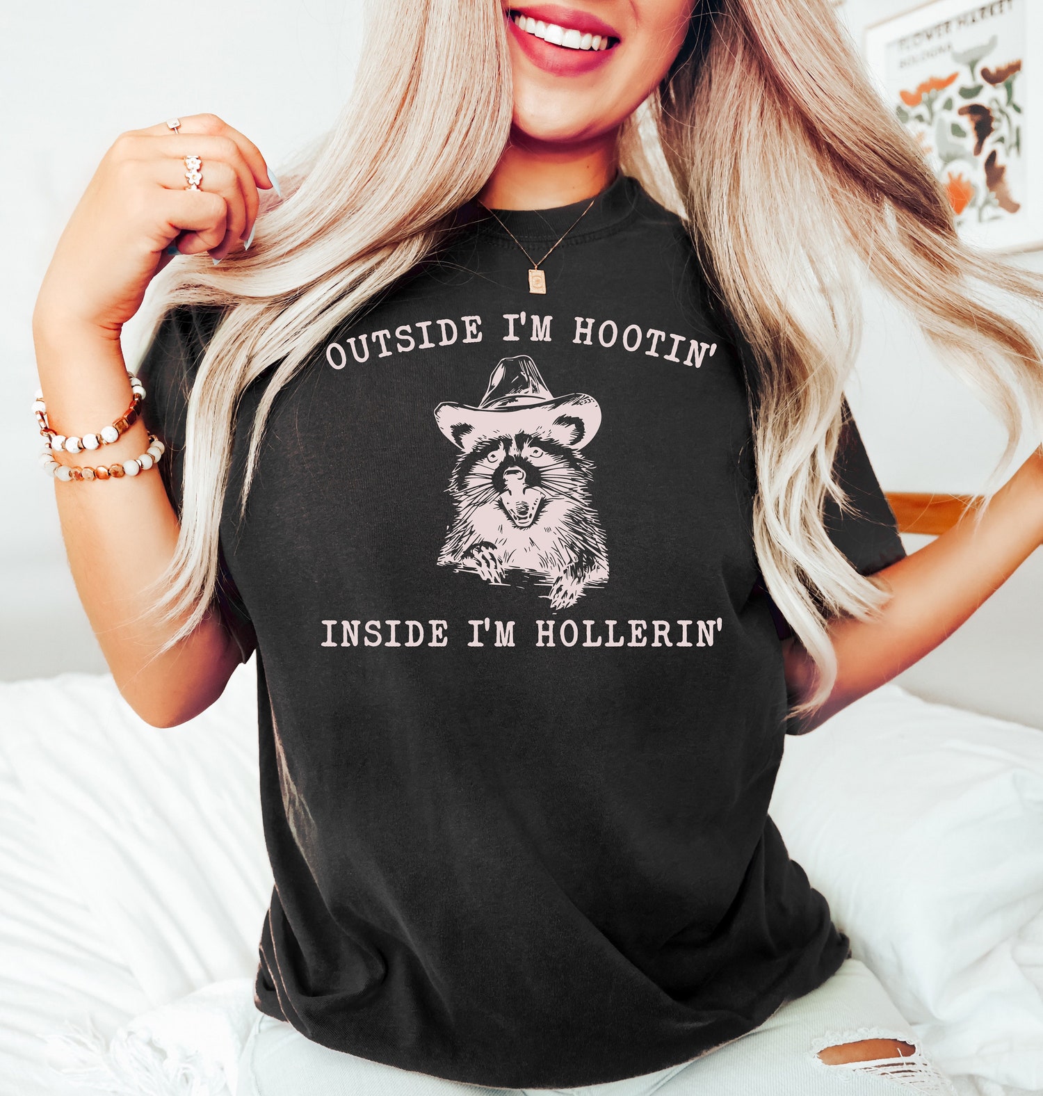 Funny Capybara Shirt - On The Outside I Am Hootin Inside I Am Hollerin Shirt image 3