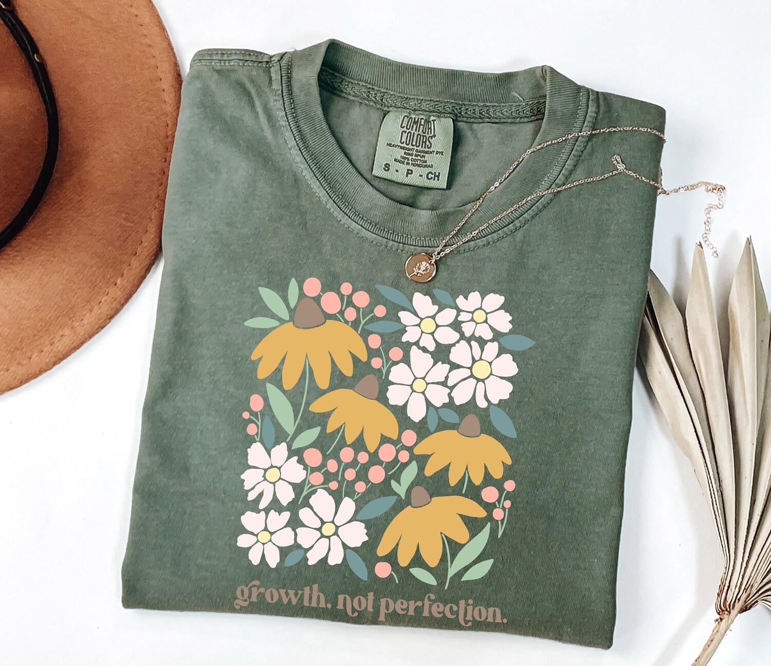 Mental Health Matters Shirt - Positive Affirmation T-Shirt - Growth Not Perfection - Inspirational Tee image 0