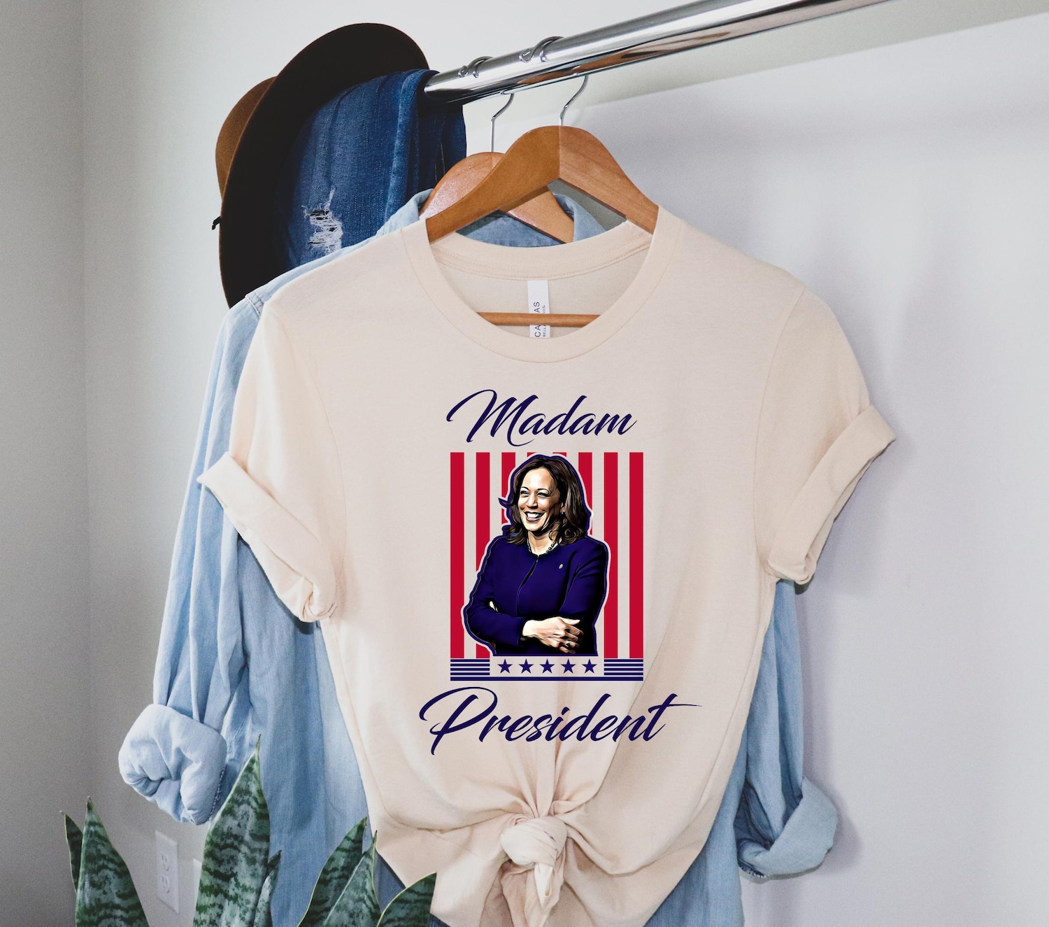 Kamala Harris Madam President 2024 Shirt | Kamala Harris Rally Tee | Presidential Election Shirt image 3