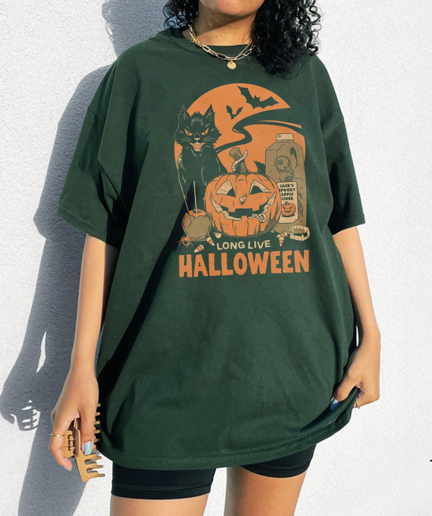 Vintage Retro Halloween Shirt | Long Live Halloween | Fall Apparel | Spooky Pumpkin Shirt image 4