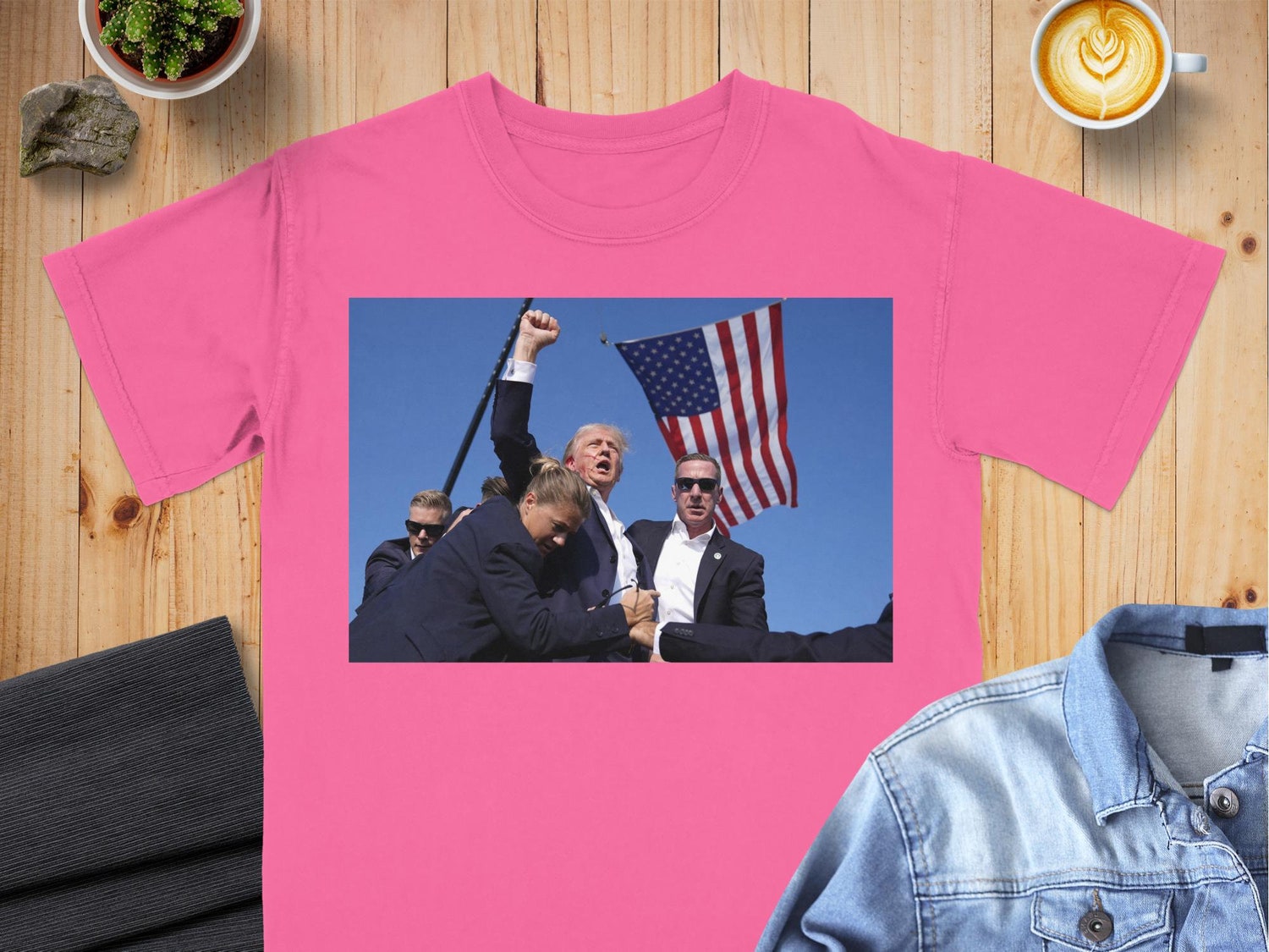 Trump 2024 Campaign T-Shirt Donald Trump Presidential Tee Trump Shooting Design Bulletproof image 6