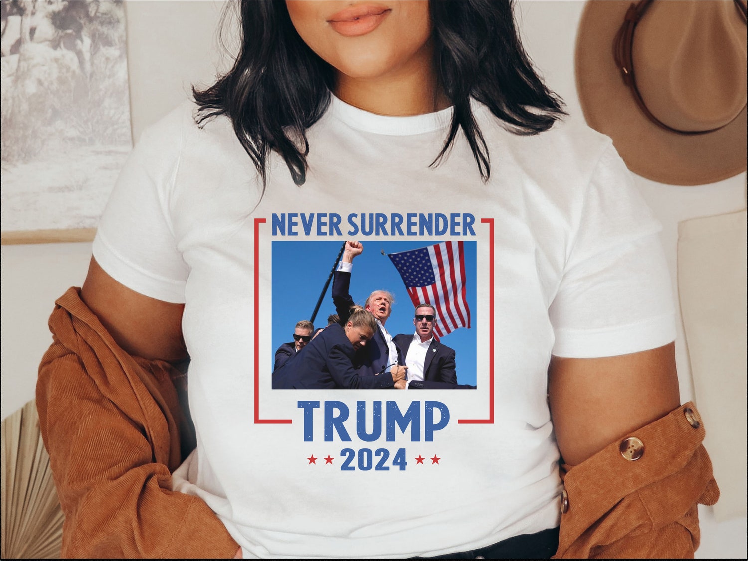 Donald Trump 2024 Republican Tee - Failed Assassination Attempt Shirt - Butler PA Speech image 3