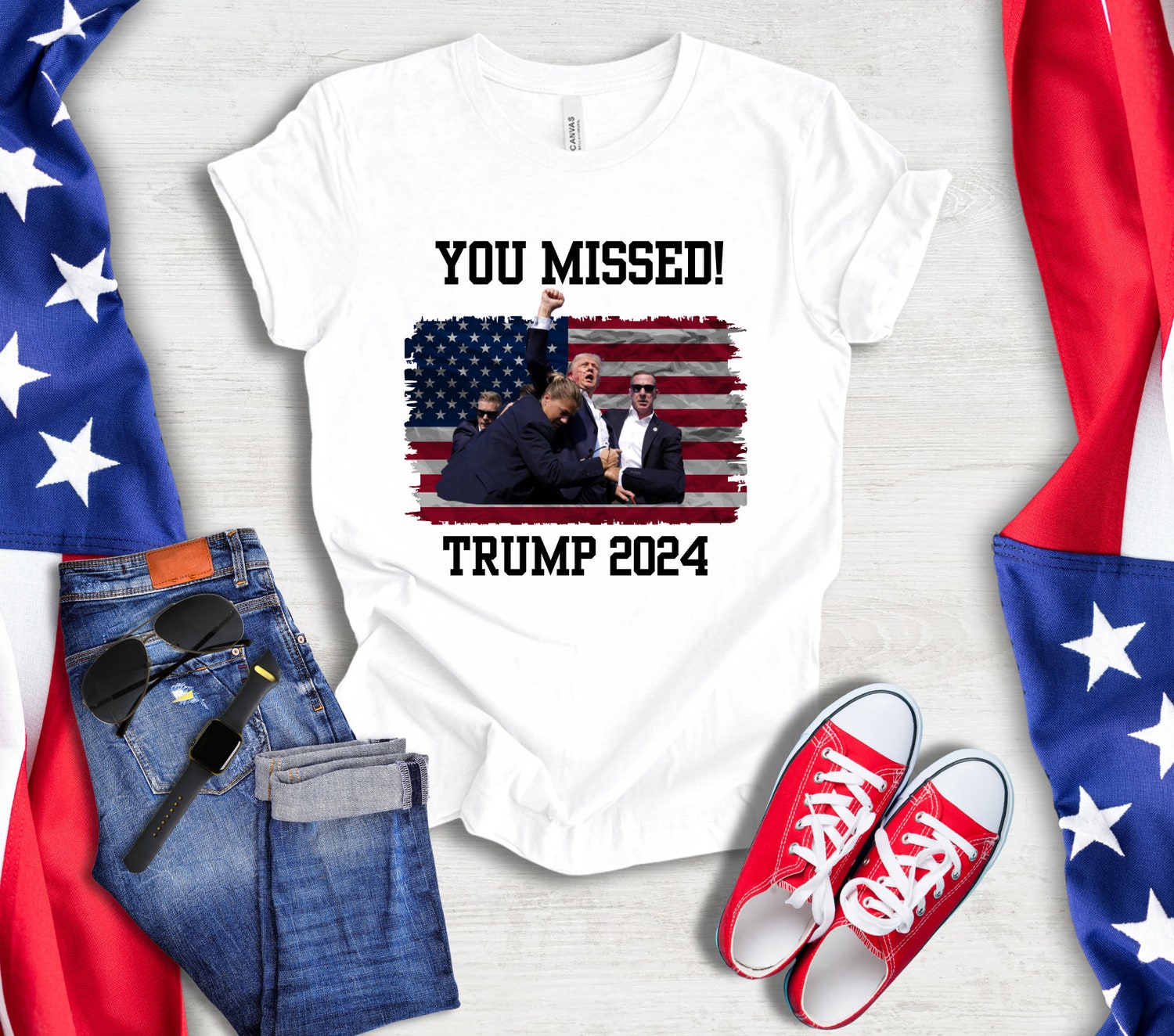 Trump 2024 Rally Tee | Donald Trump Election Shirt | Republican Supporter T-Shirt image 2