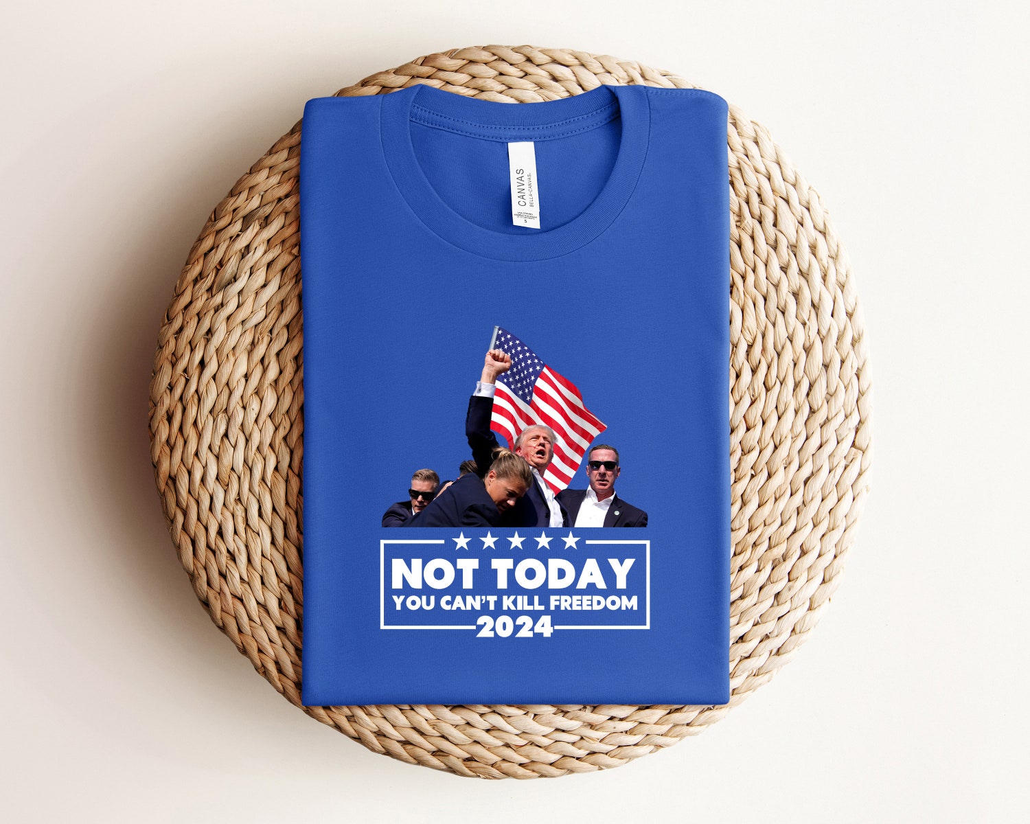 Not Today Trump Shirt - You Can't Kill Freedom - Bulletproof Trump Tee - Survived Trump Shirt image 0