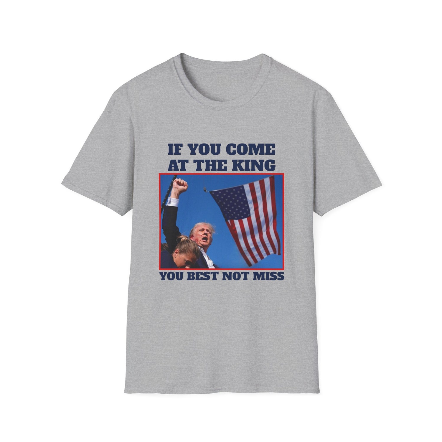 Donald Trump 2024 Rally Shirt - Funny Trump Tee - If You Come At The King You Best Not Miss image 5