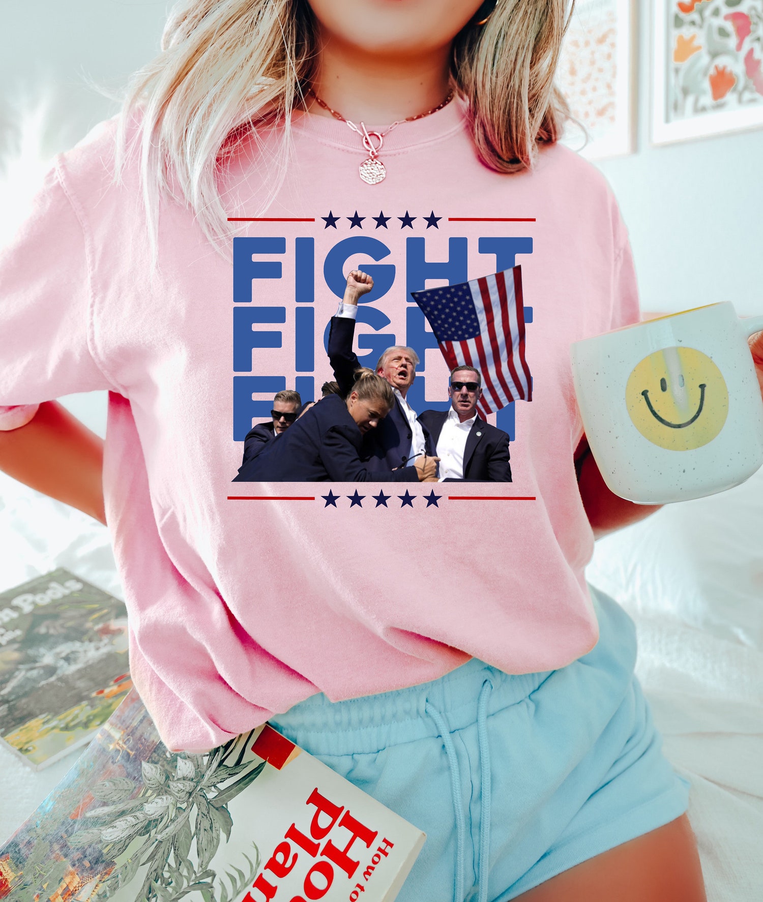 Trump Fist Pump Fight Shirt - Trump 2024 Tee - Trump for President T-Shirt - Rally Survivor image 2