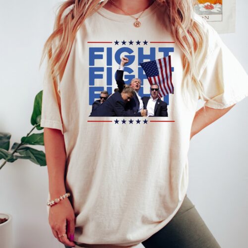 Trump Fist Pump Fight Shirt - Trump 2024 Tee - Trump for President T-Shirt - Rally Survivor image 0