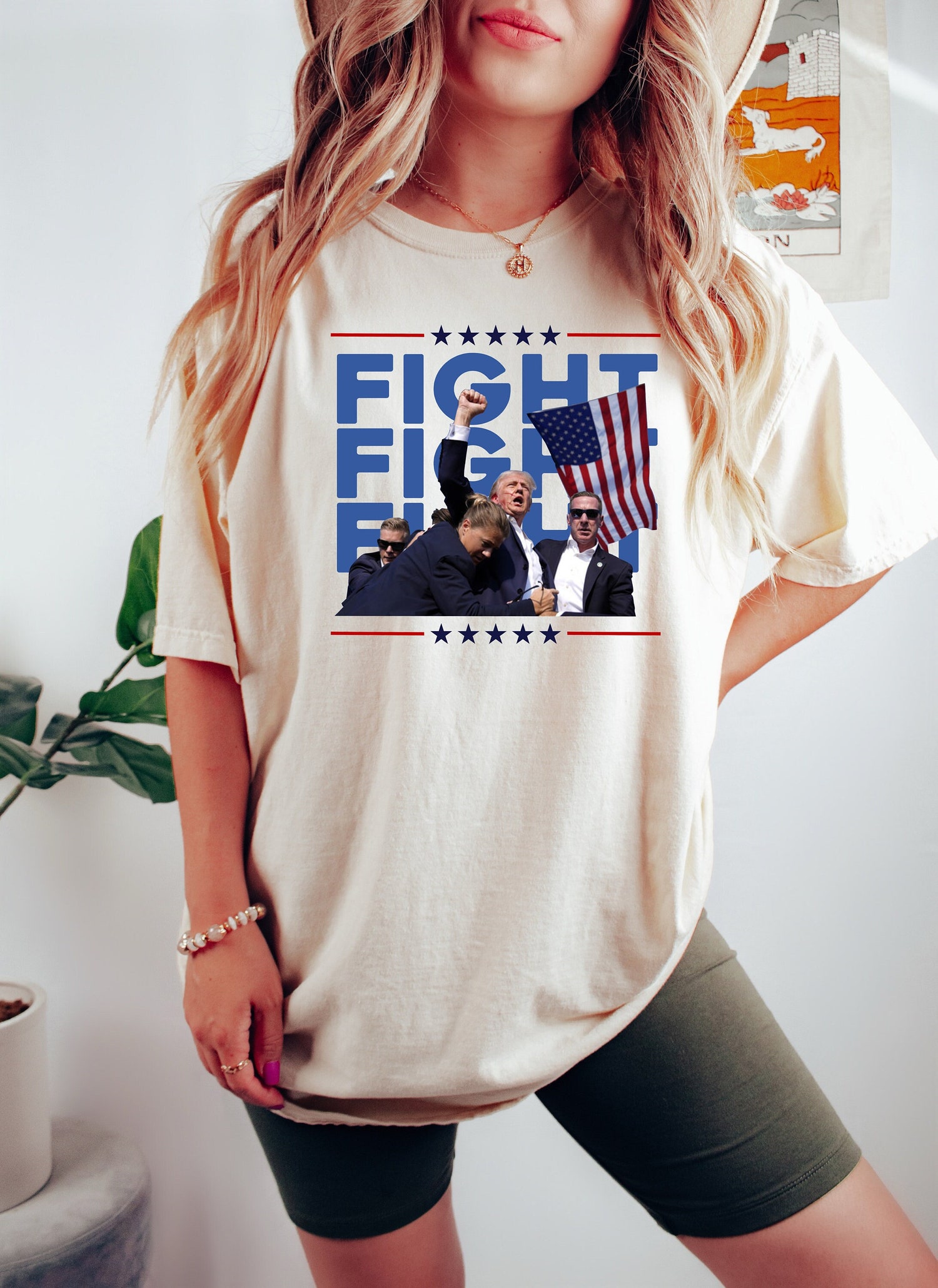 Trump Fist Pump Fight Shirt - Trump 2024 Tee - Trump for President T-Shirt - Rally Survivor image 0