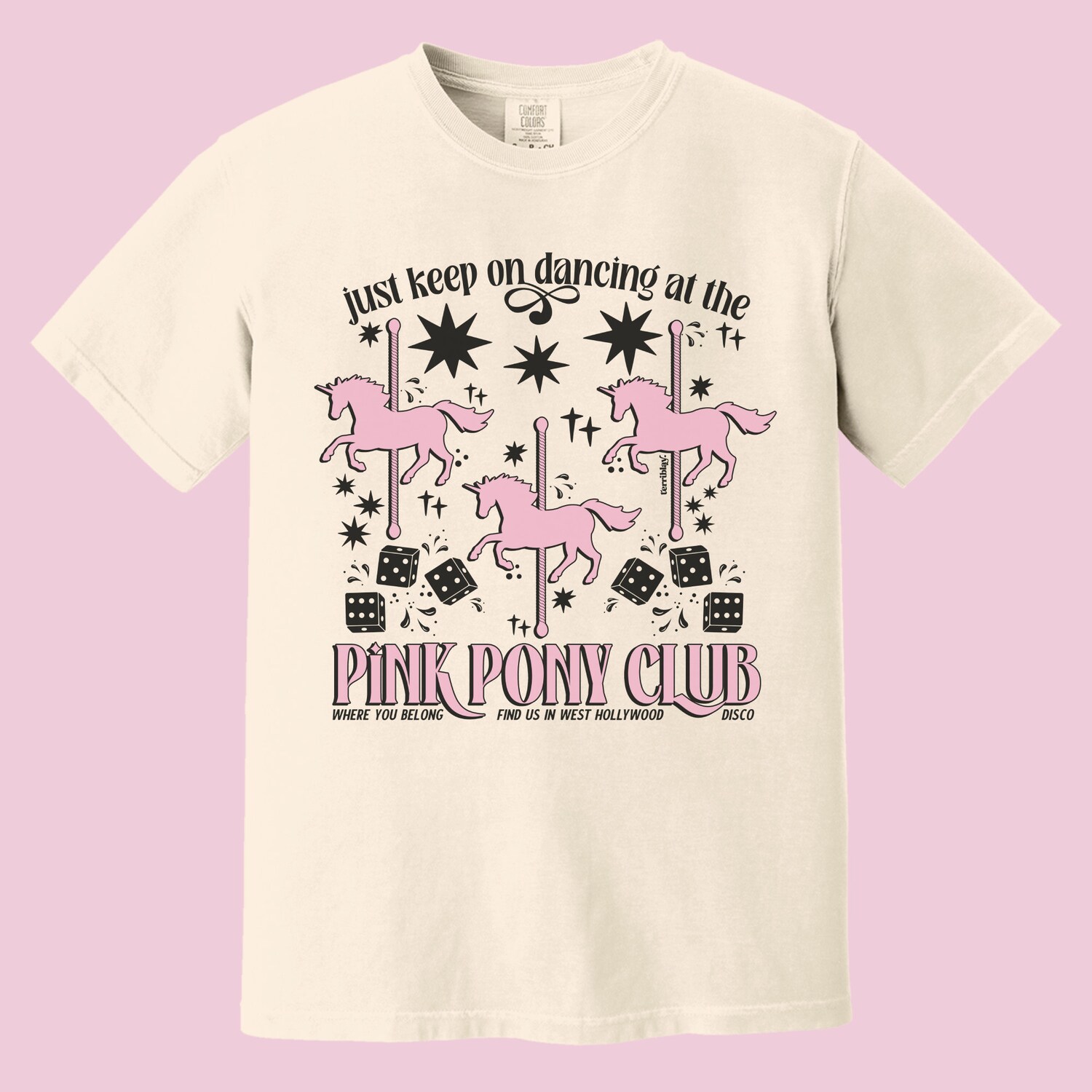 Pink Pony Club Retro Graphic T-Shirt Vintage Chappell Design Cute Lesbian Pride Tee image 6