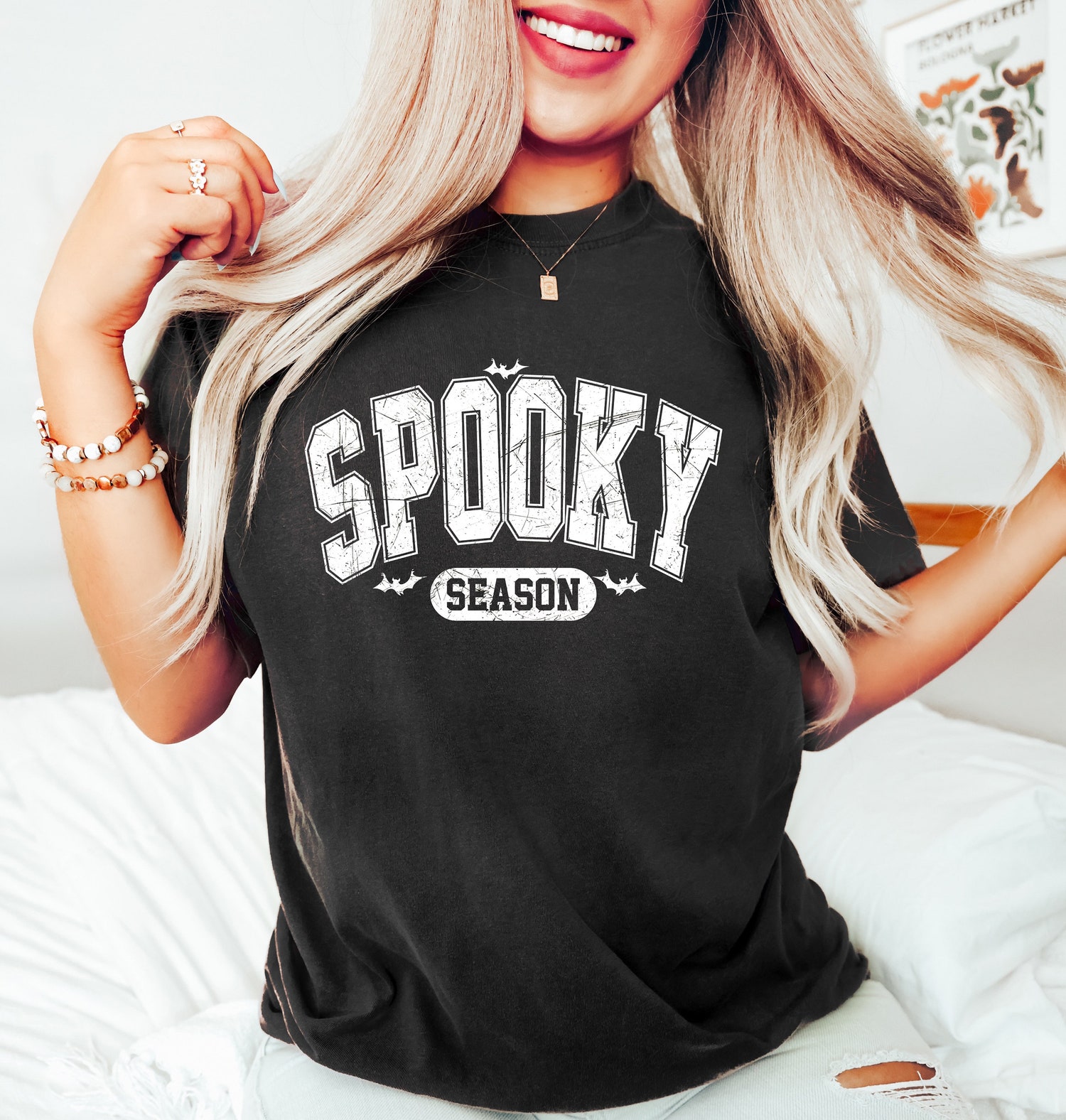 Spooky Season Comfort Colors® Halloween Shirt for Women - Fall Spooky Tee Halloween Gift image 5