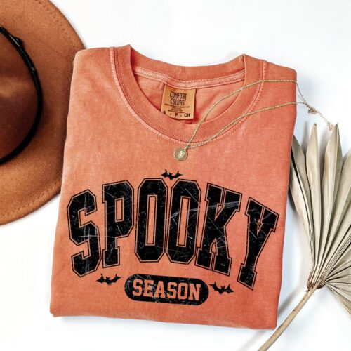 Spooky Season Comfort Colors® Halloween Shirt for Women - Fall Spooky Tee Halloween Gift image 0