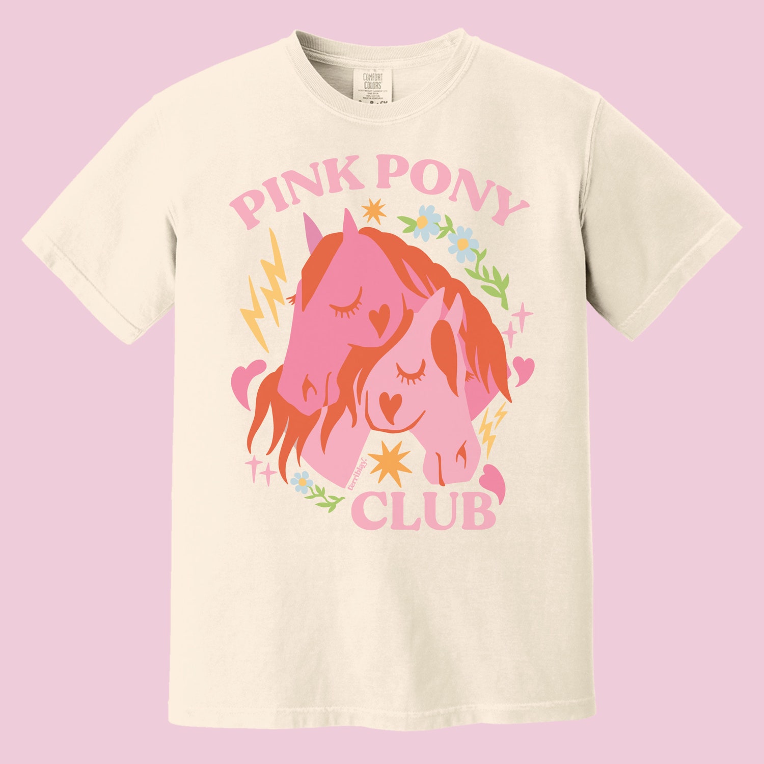 Pink Pony Club Pride T-Shirt Cute Lesbian Graphic Tee Plus Size Midwest Gay image 6