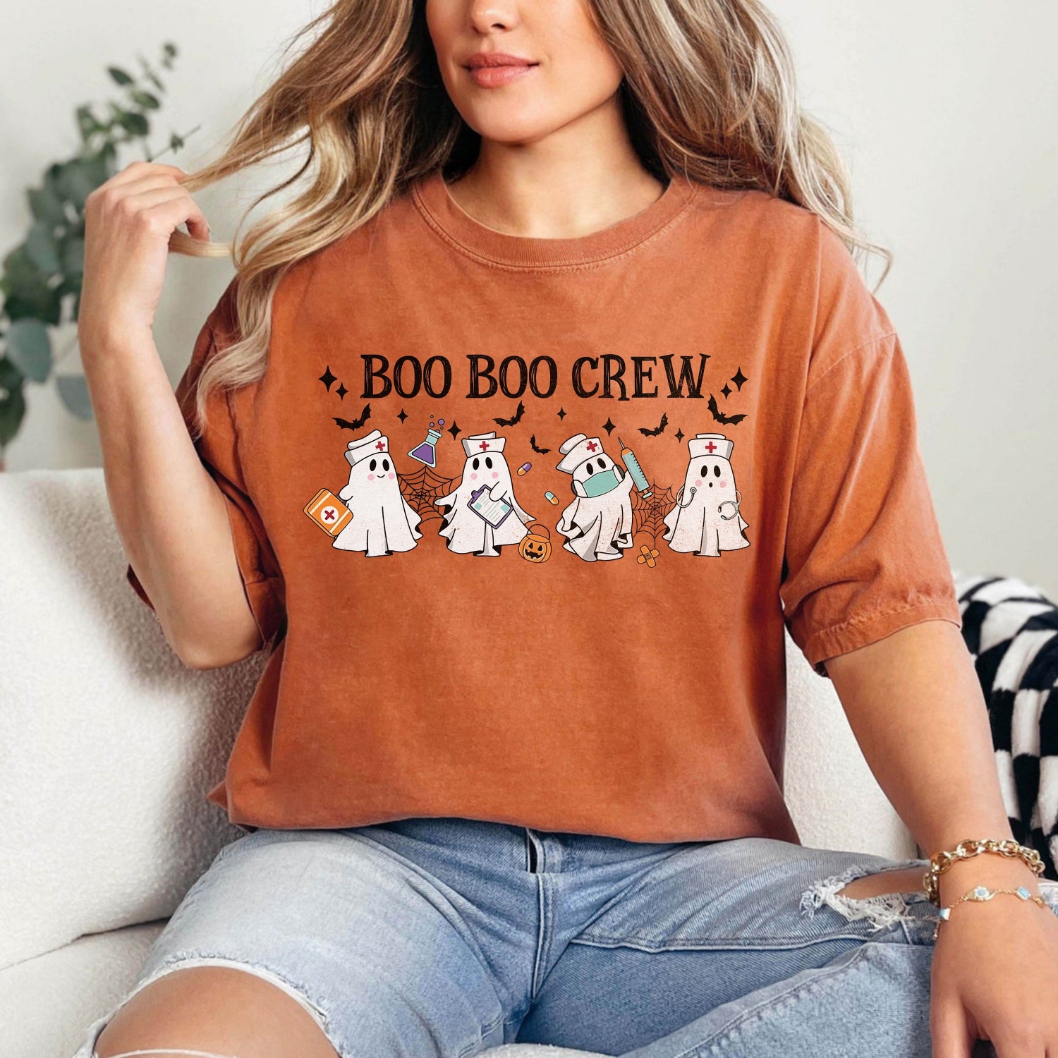 Halloween Nurse Shirt - Boo Boo Crew - Funny Ghost T-Shirt for Nursing Team image 1