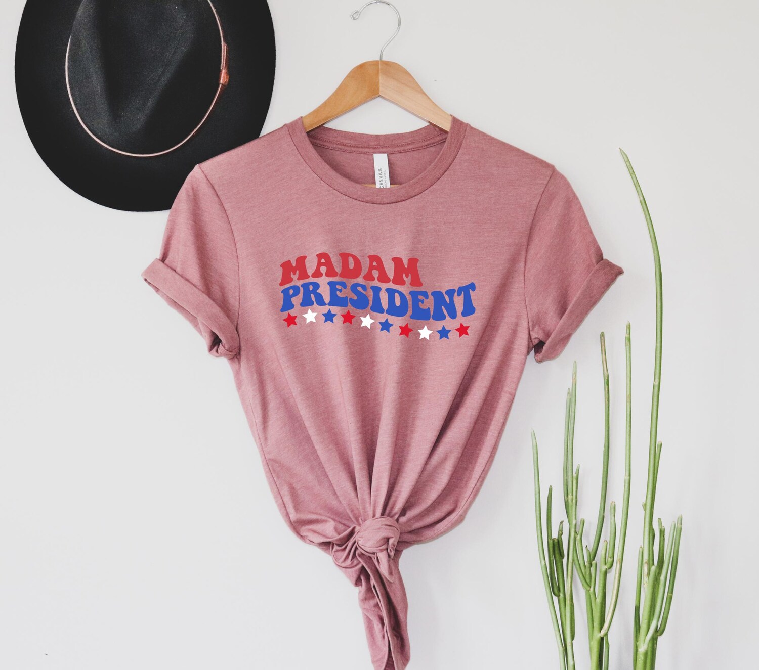 Kamala Harris Election 2024 Shirt Wavy Madam President Tee Political Rally T-Shirt image 2