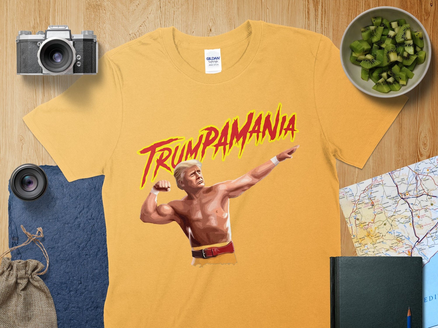 Trumpamania Patriotic T-Shirt - USA Pride Donald Trump Hulk Hogan Vote Trump 2024 Republican Tee image 1