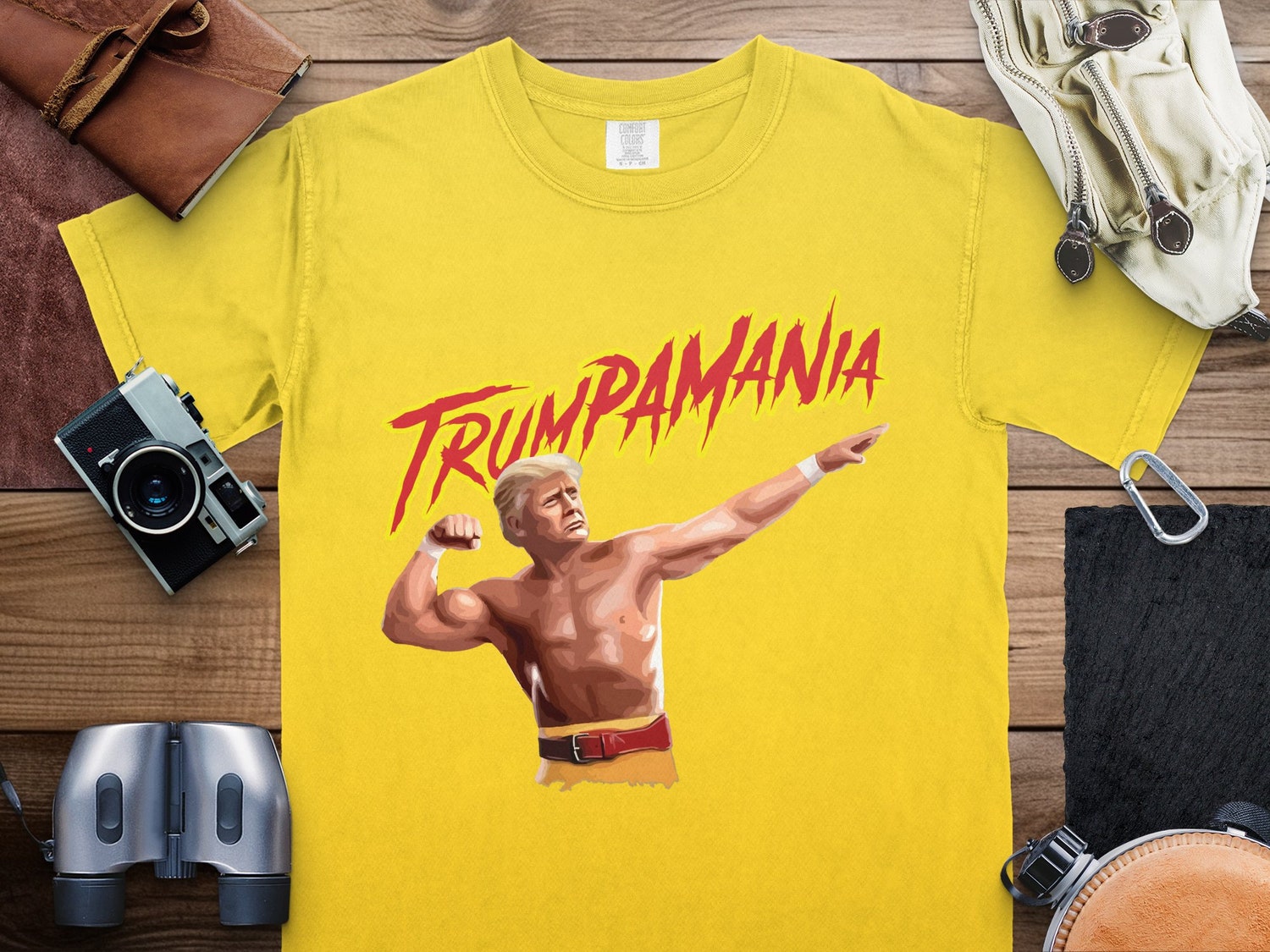 Trumpamania Patriotic T-Shirt - USA Pride Donald Trump Hulk Hogan Vote Trump 2024 Republican Tee image 0
